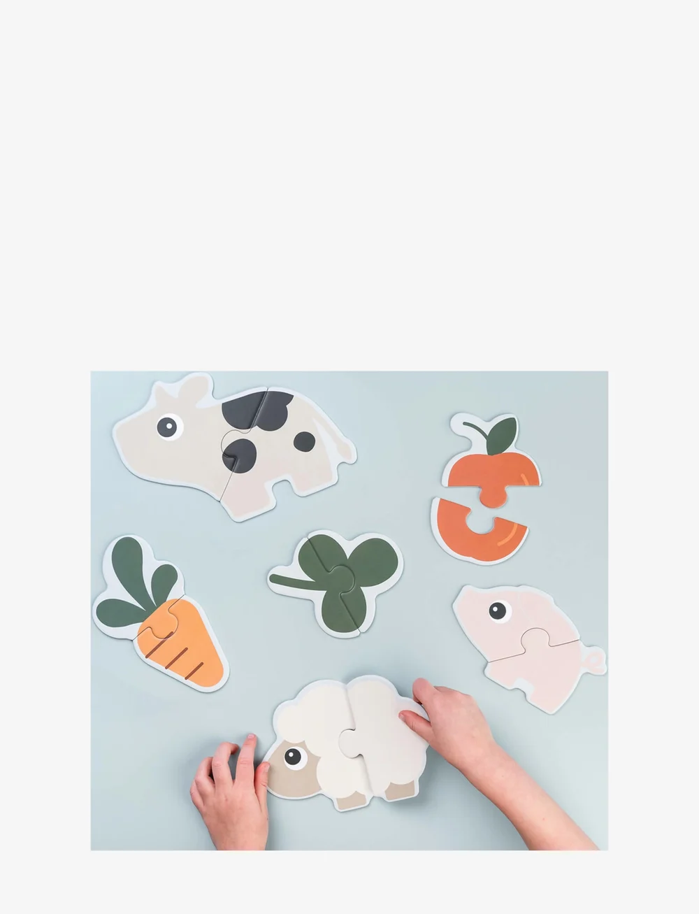 Done by Deer - First jigsaw puzzle set Tiny farm Colour mix - klassikalised pusled - colour mix - 2