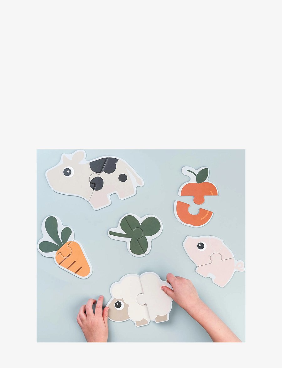 Done by Deer - First jigsaw puzzle set Tiny farm Colour mix - klassische puzzles - colour mix - 2