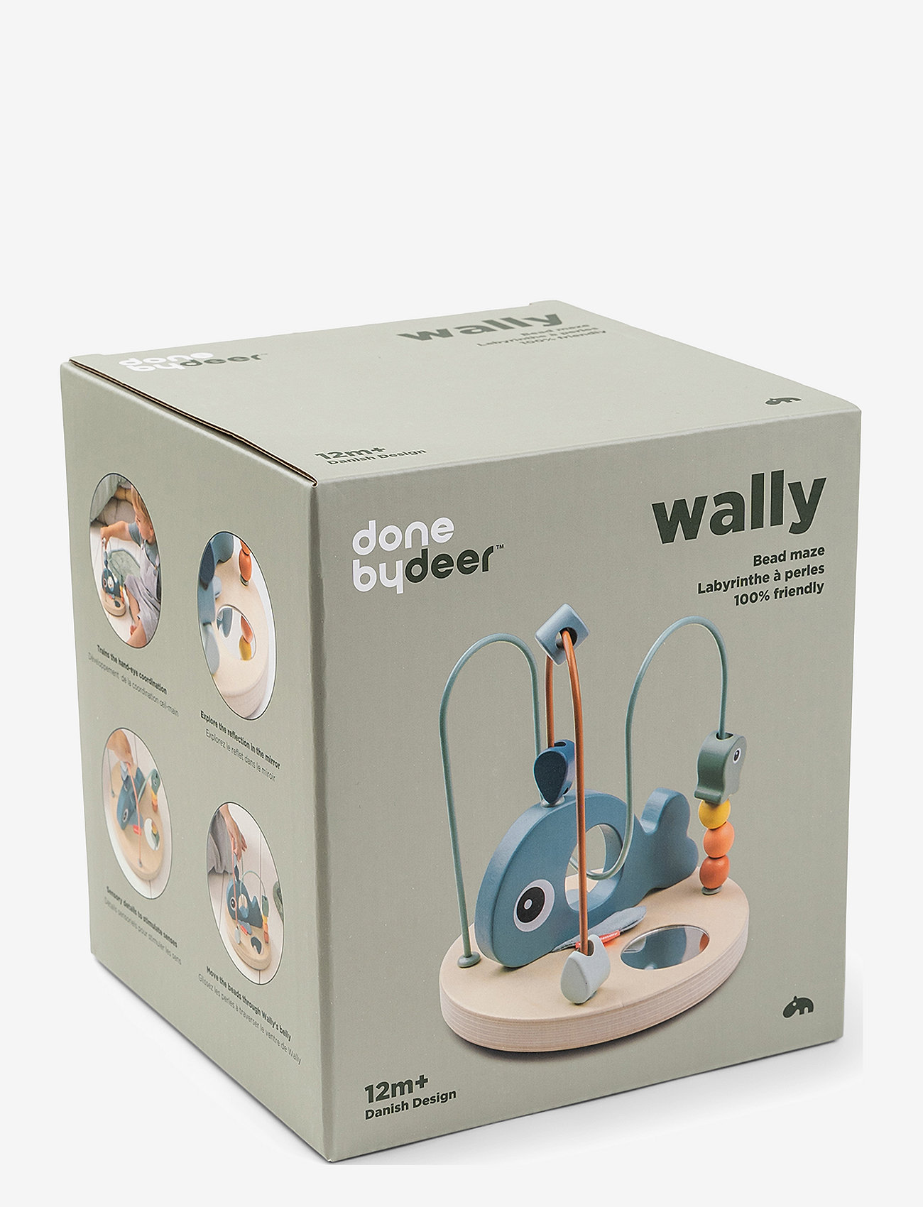 Done by Deer - Bead maze Wally Blue - interaktiva leksaker - blue - 3