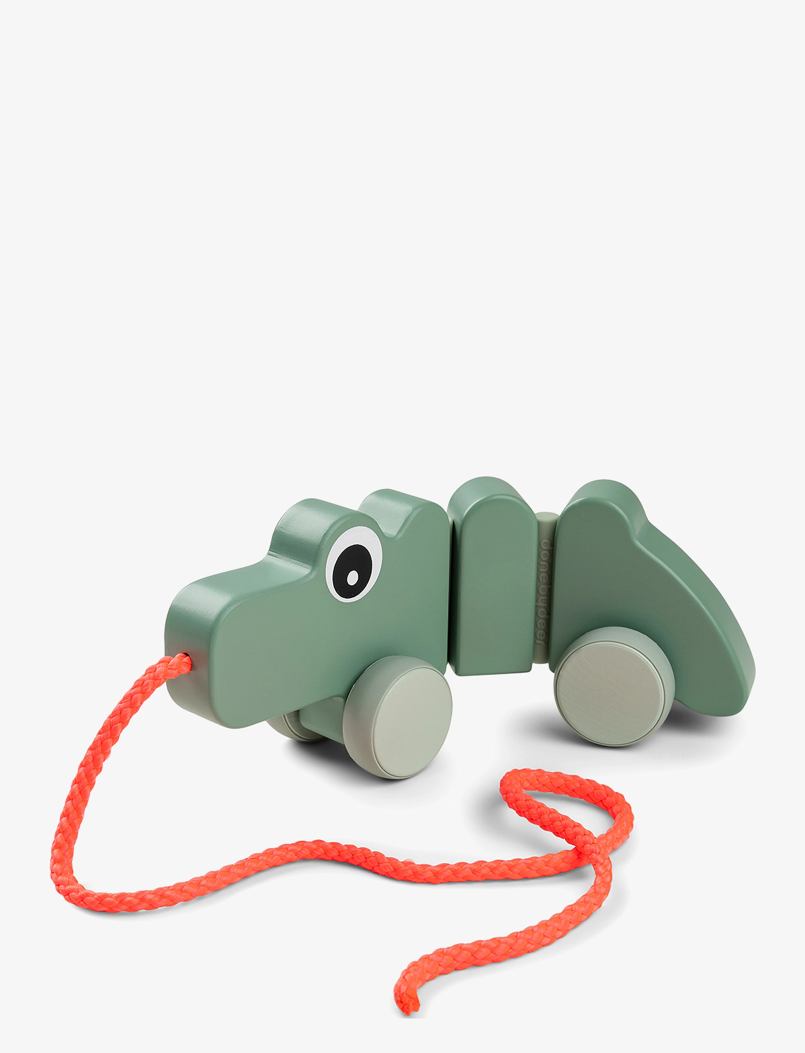 Done by Deer Trækdyr Croco Grøn, 24X 9.5X 7 cm, Baby Spielzeug, Grün - Pull Along Kinder
