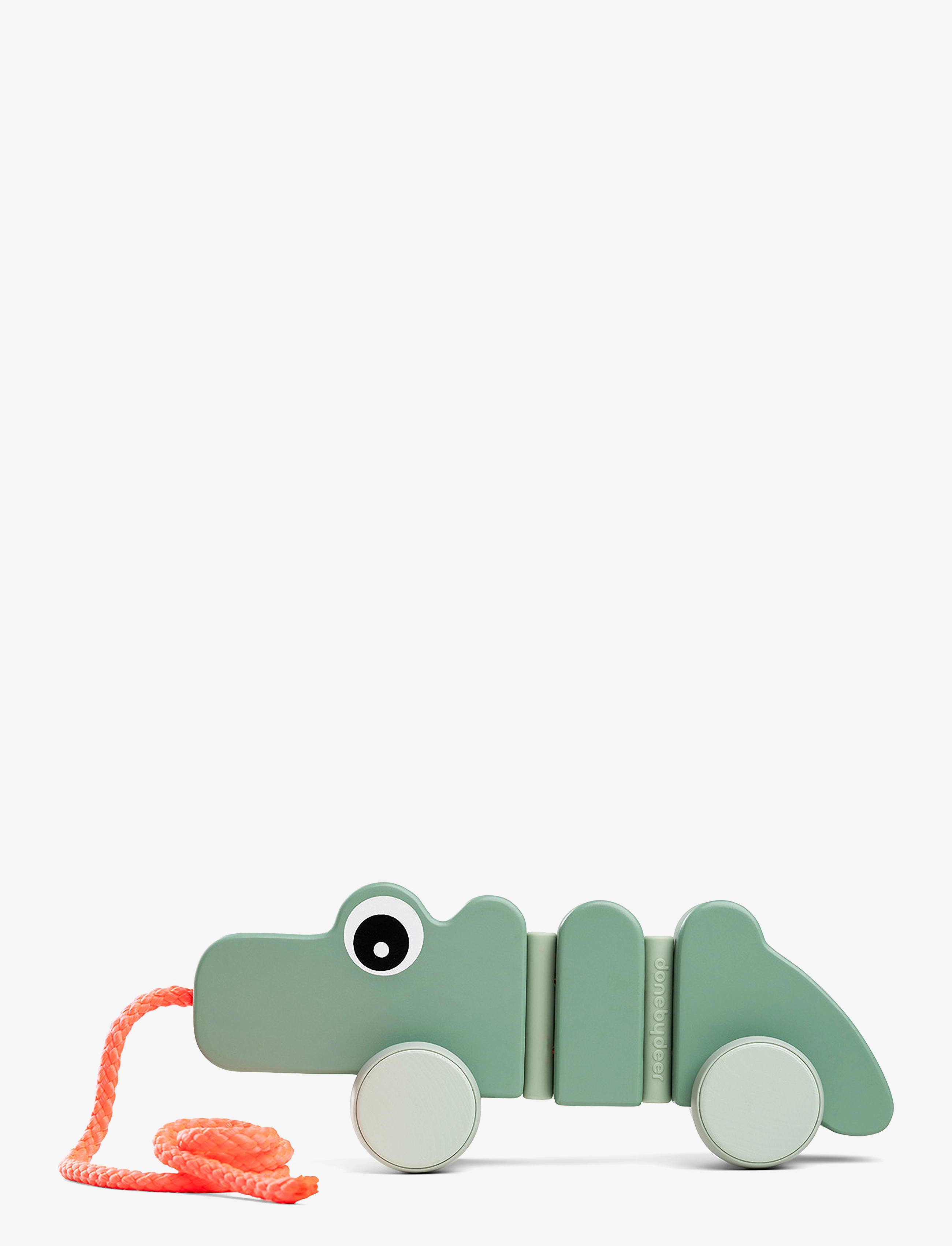 Done by Deer - Pull along wiggle toy Croco Green - pull along toys - green - 1