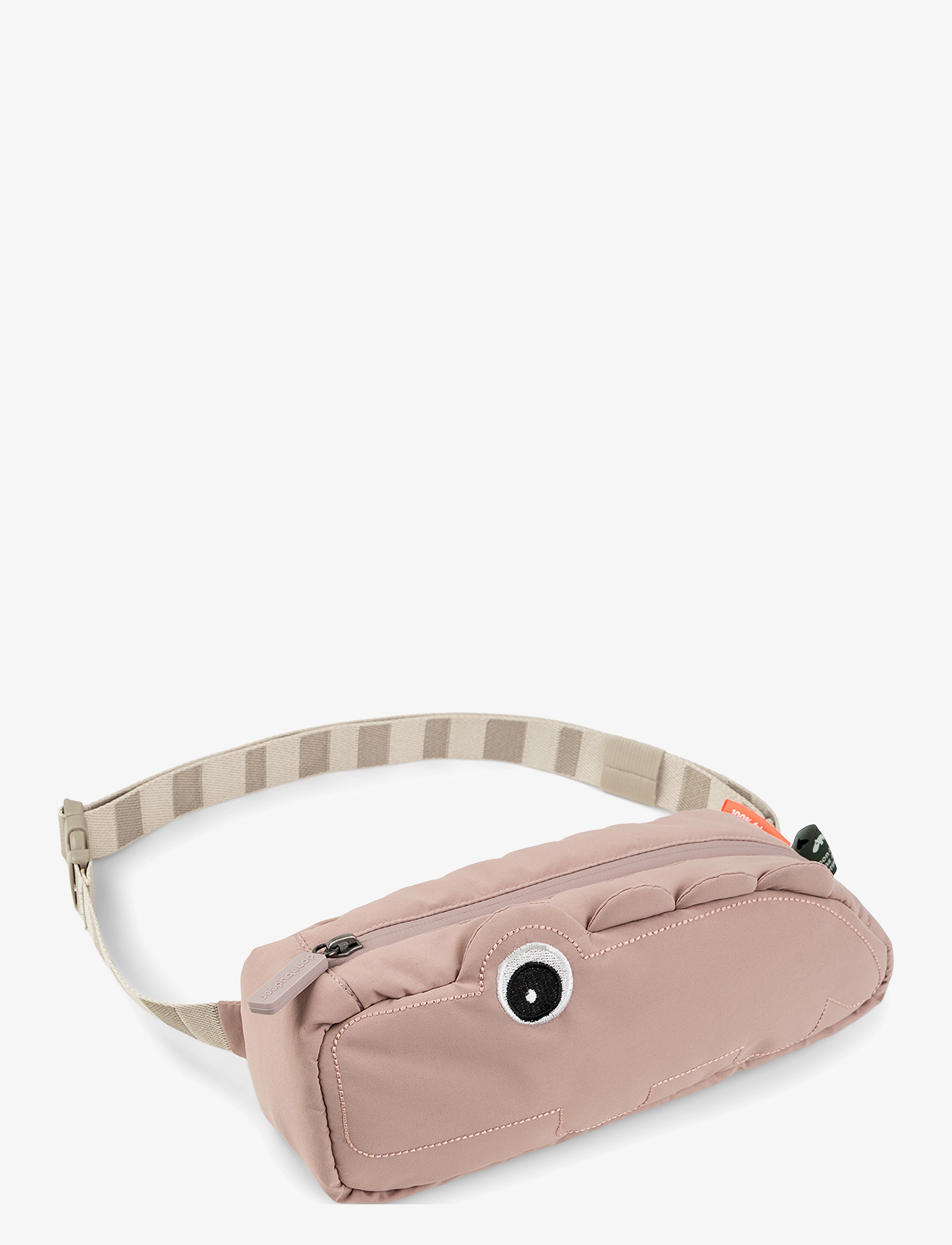 Done by Deer Quilted cross-over kids bag Croco Powder - Rankinės ant juosmens - POWDER / pink/rose