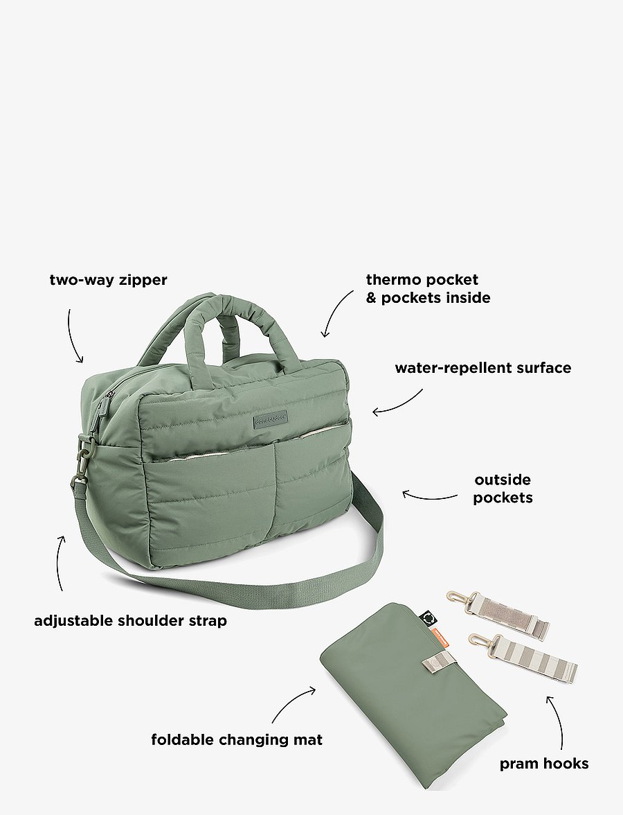 Done by Deer - Quilted changing bag Green - skötväskor - green - 2