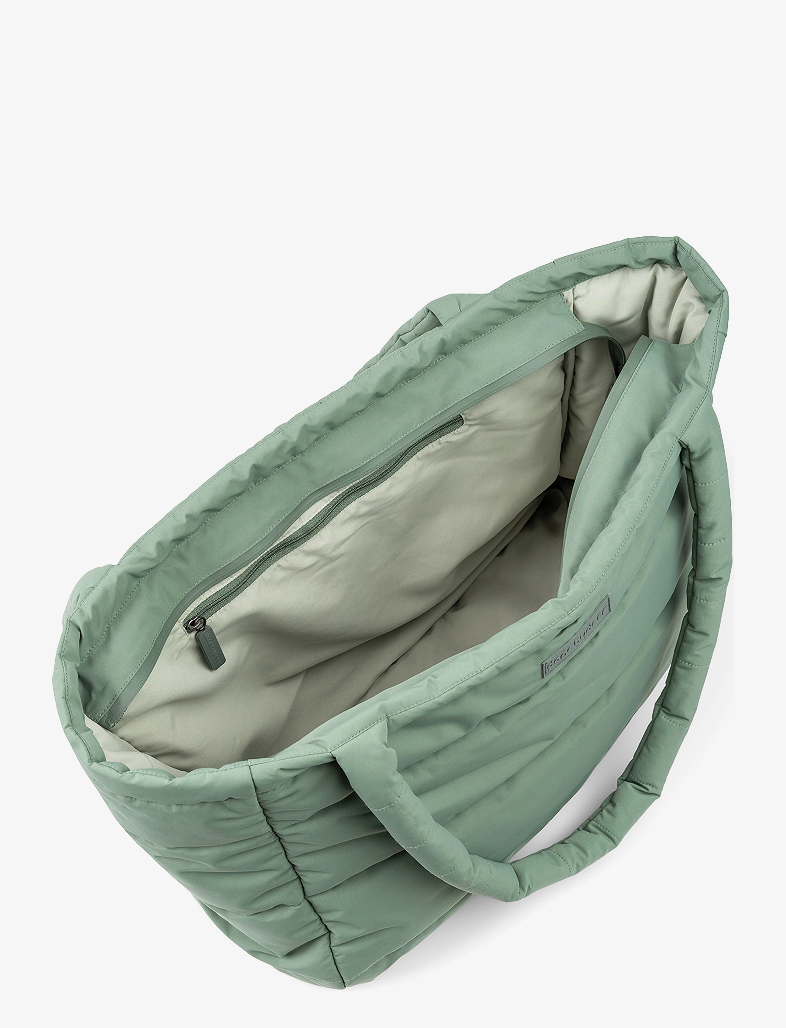 Done by Deer - Quilted changing tote bag Green - pusletasker - green - 5