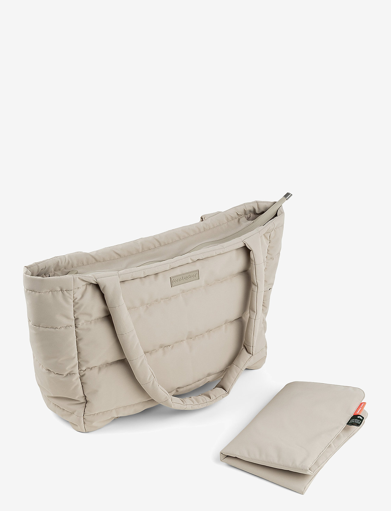 Done by Deer - Quilted changing tote bag Sand - pusletasker - sand - 1