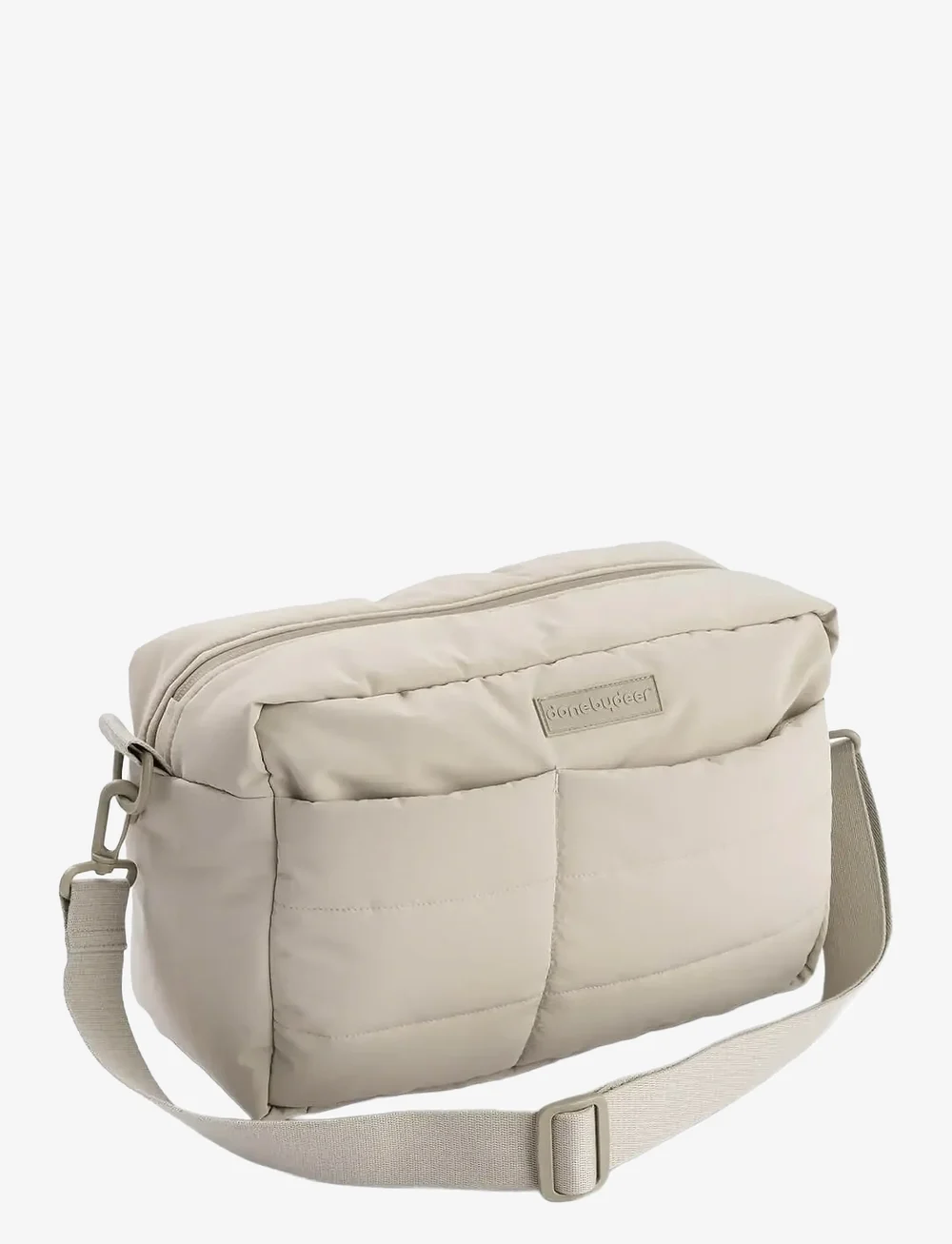 Done by Deer - Quilted stroller bag Sand - skötväskor - sand - 1
