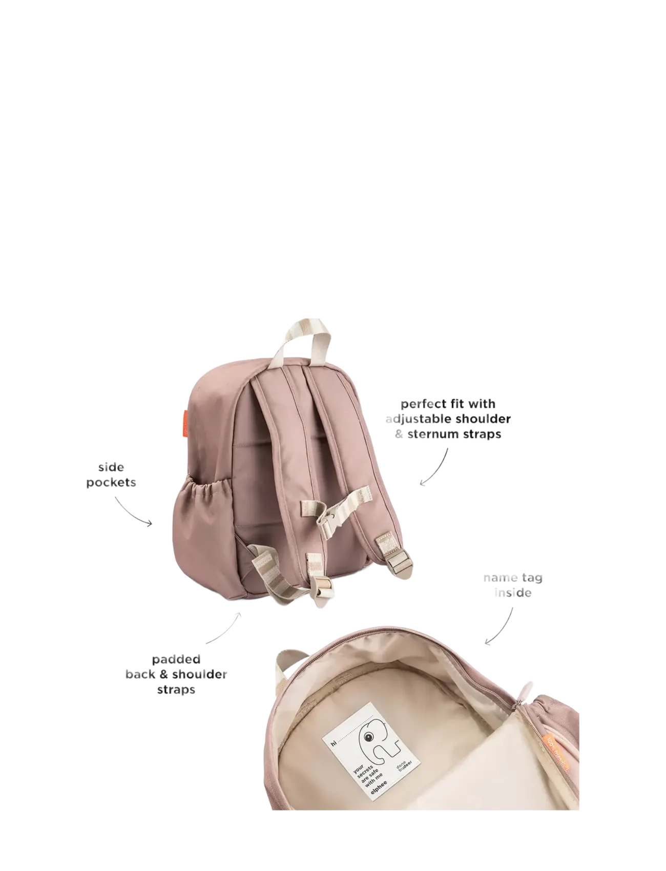 Done by Deer - Kids backpack Tiny farm Powder 7,5 L - seljakotid - powder - 3