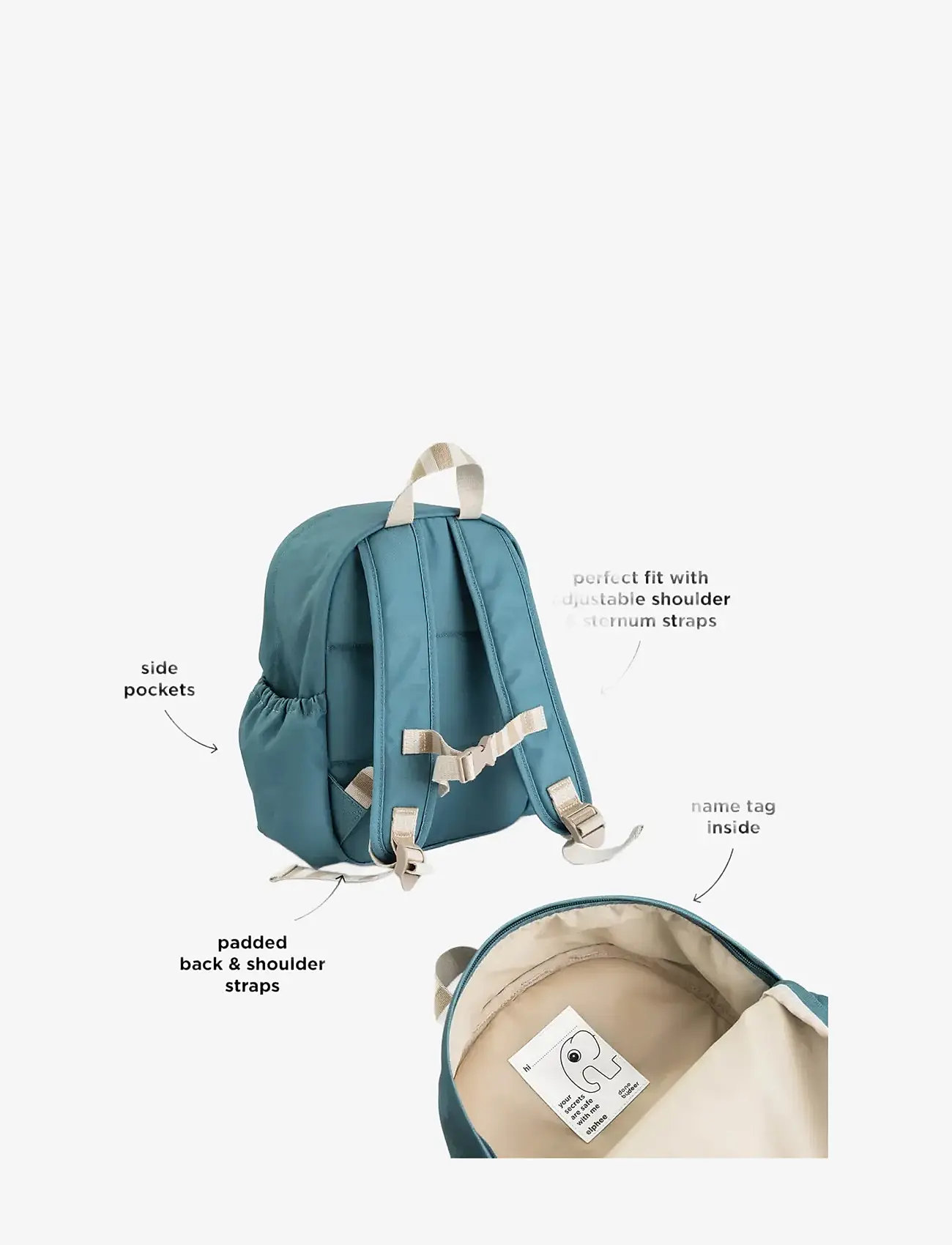 Done by Deer - Kids backpack Tiny farm Blue 7,5 L - rucksäcke - blue - 3