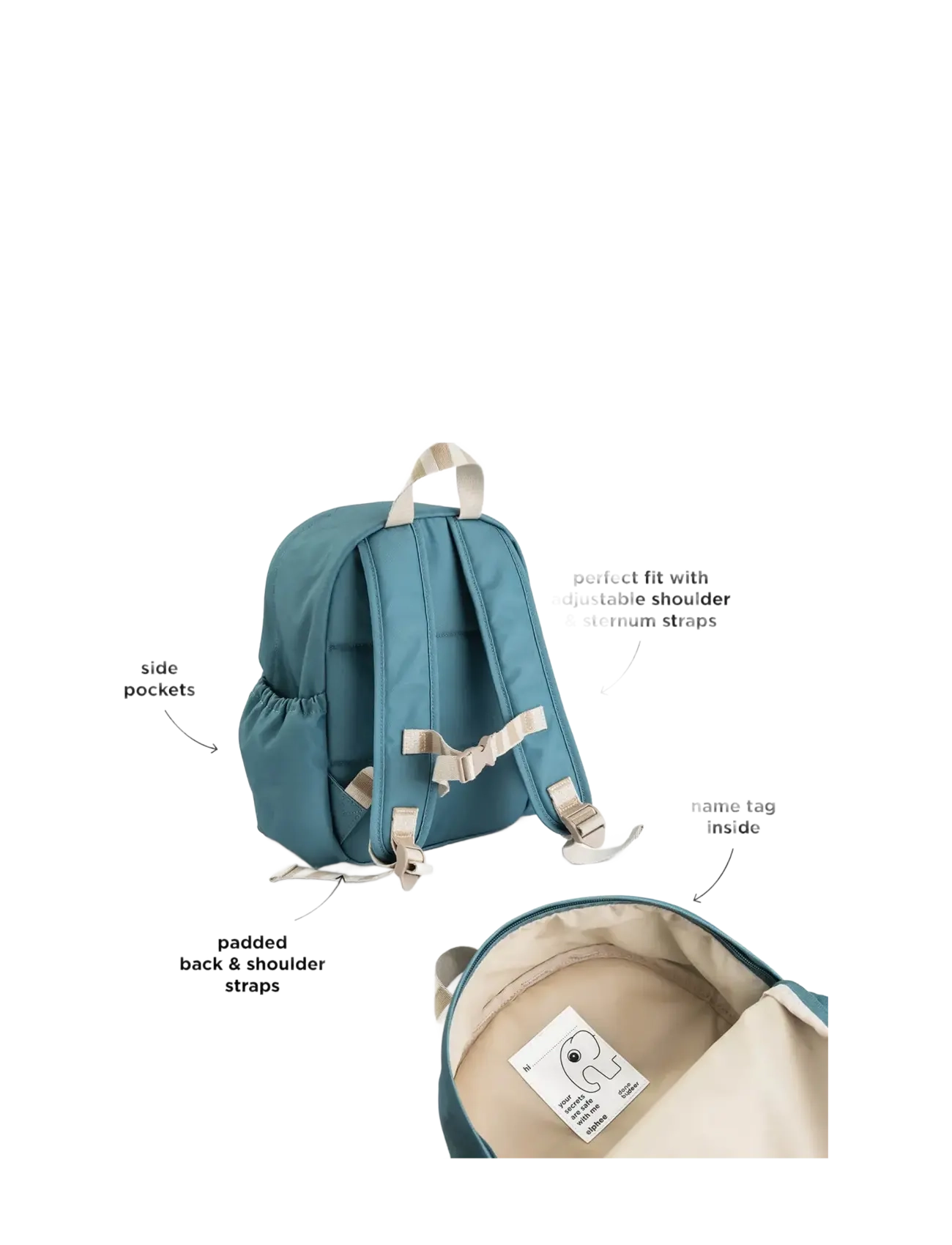 Done by Deer - Kids backpack Tiny farm Blue 7,5 L - rucksäcke - blue - 3