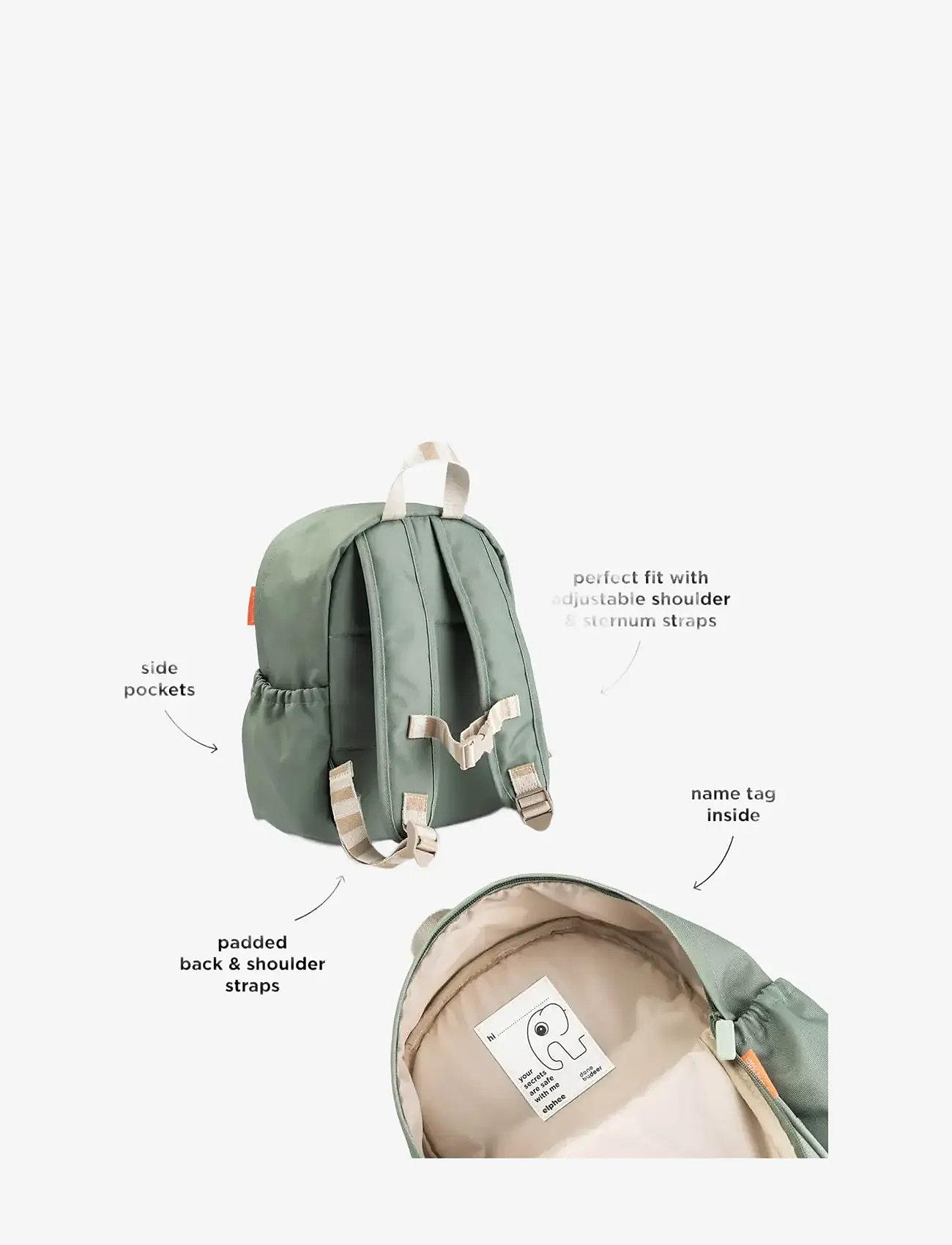 Done by Deer - Kids backpack Playground Green 7,5 L - rucksäcke - green - 3