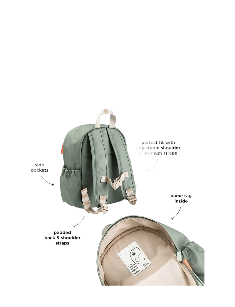 Done by Deer - Kids backpack Playground Green 7,5 L - rucksäcke - green - 3