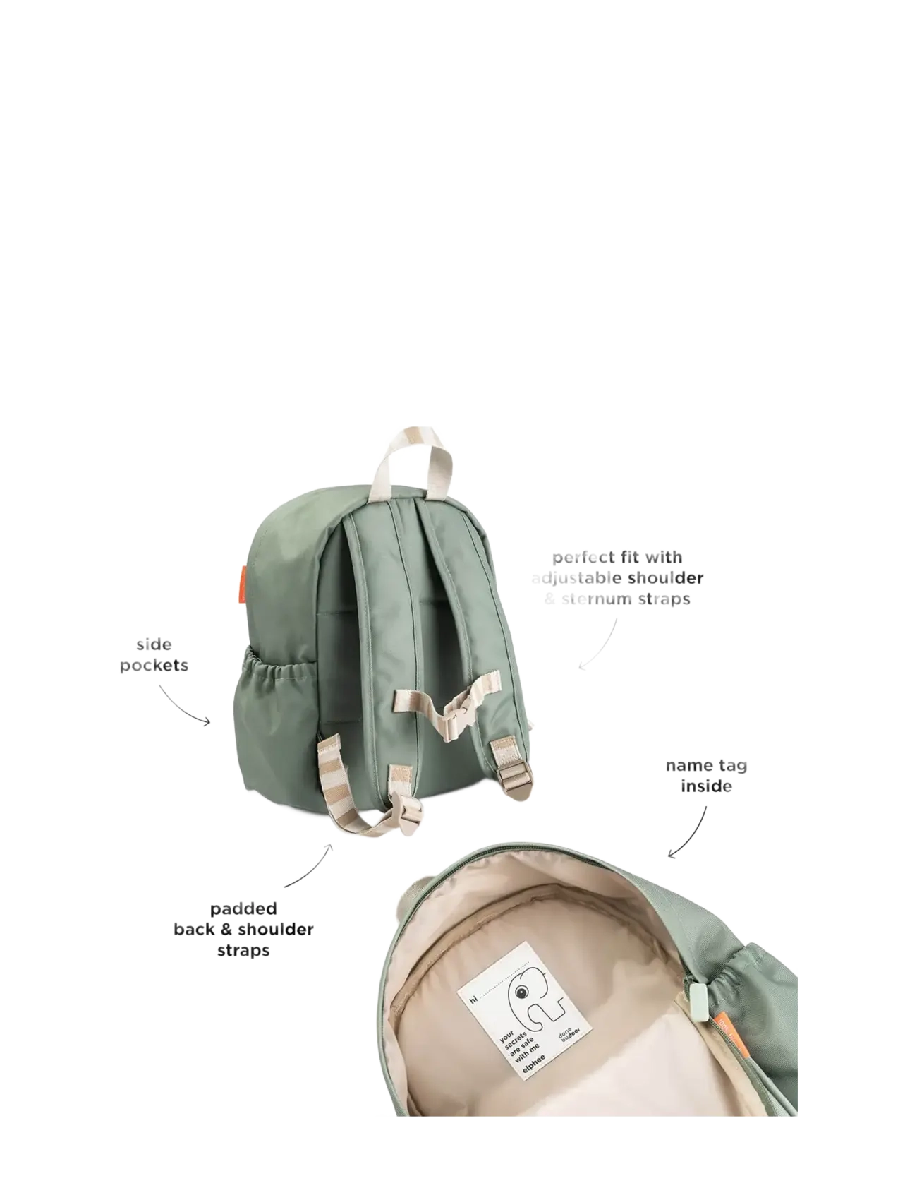 Done by Deer - Kids backpack Playground Green 7,5 L - bakpokar - green - 3