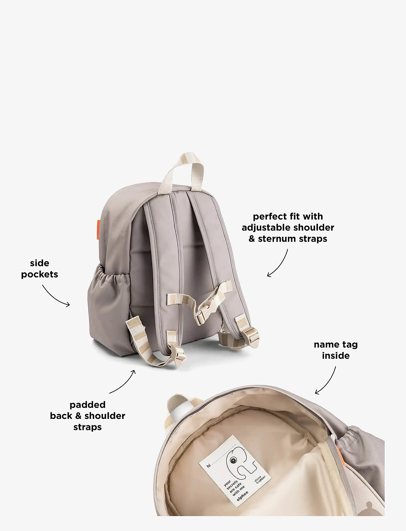 Done by Deer - Kids backpack Celebration Sand 7,5 L - seljakotid - sand - 3