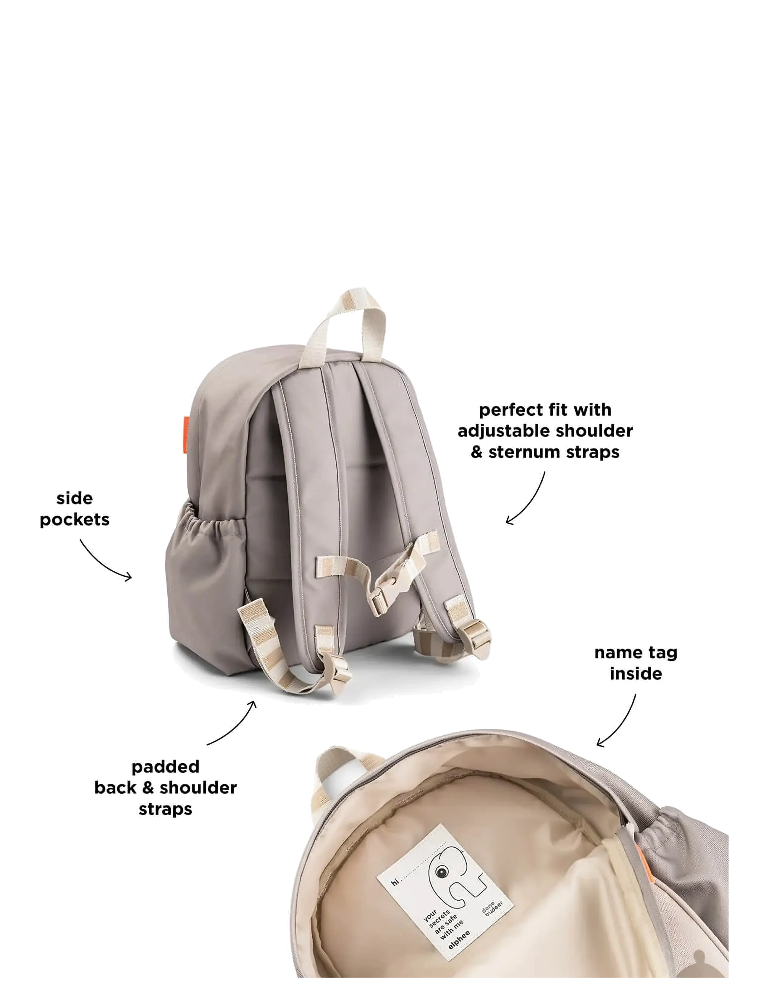 Done by Deer - Kids backpack Celebration Sand 7,5 L - plecaki - sand - 3