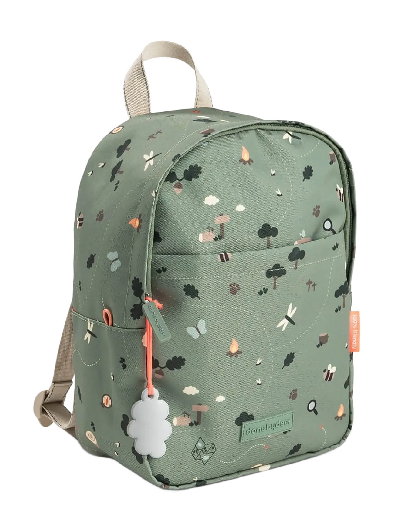 Done by Deer Kids backpack Tiny trails Green 7,5 L - Bags - GREEN / green
