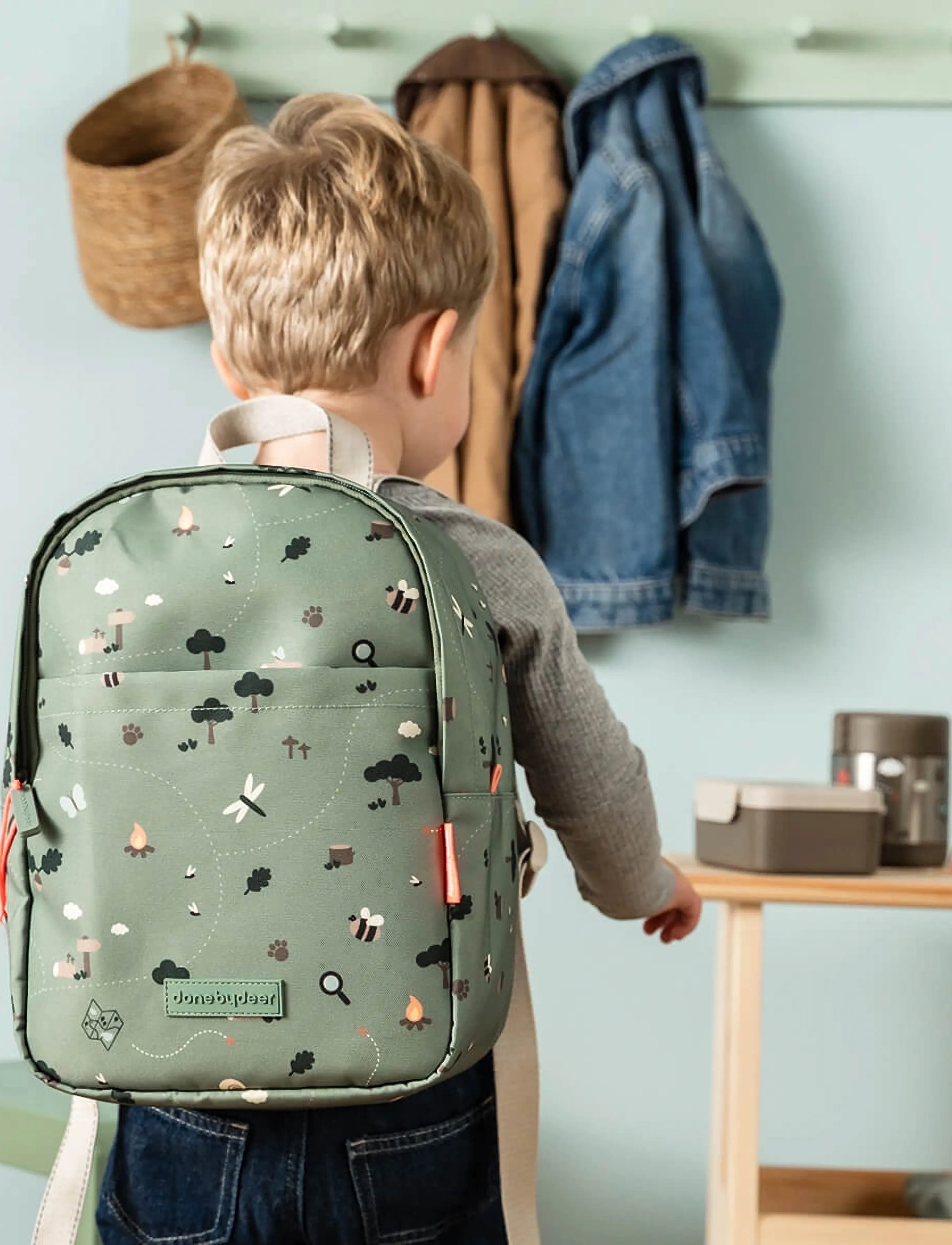 Done by Deer Kids Backpack Tiny Trails Green 7,5 L, 20X 13X H 31 cm, Bags, Grün - Backpacks, Kinder
