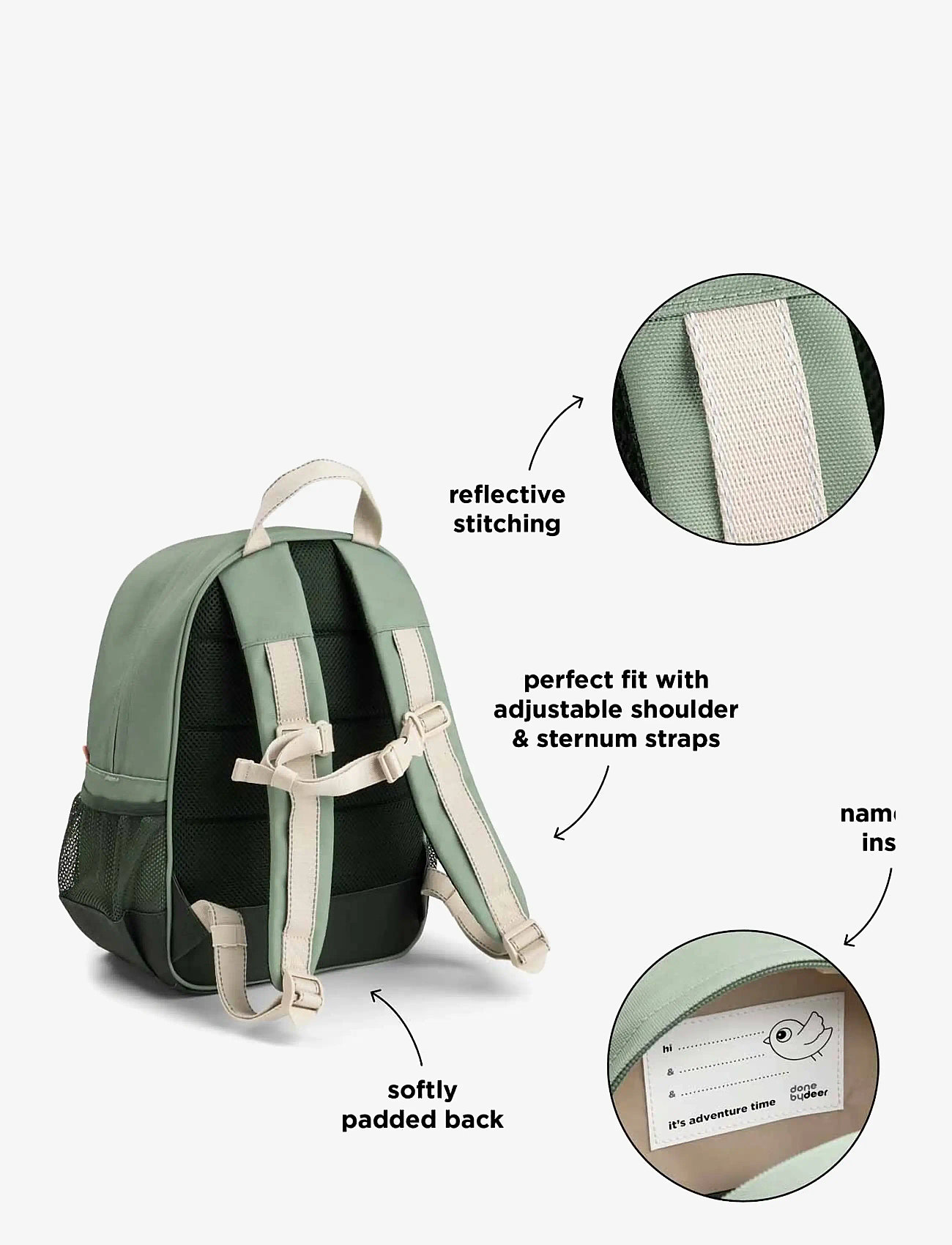 Done by Deer - Junior backpack Tiny trails Green 13 L - backpacks - green - 3