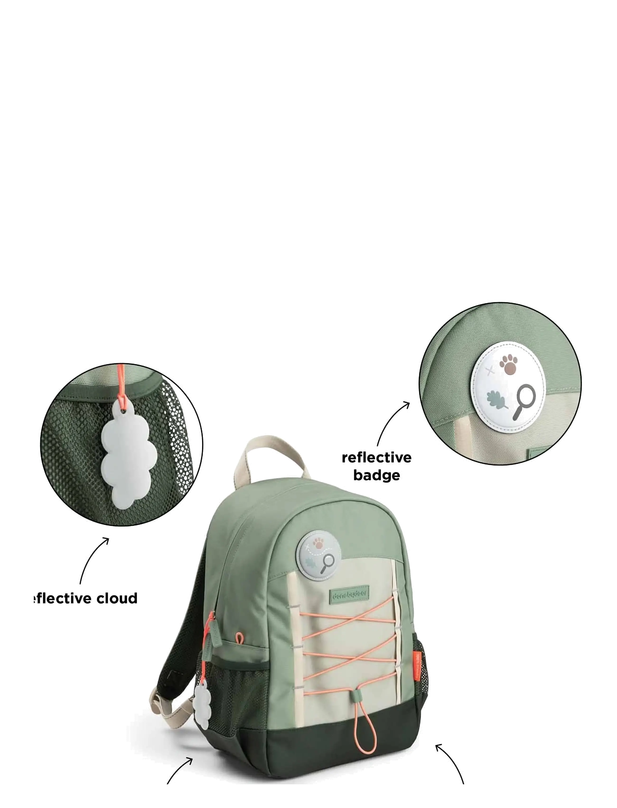 Done by Deer - Junior backpack Tiny trails Green 13 L - reput - green - 4