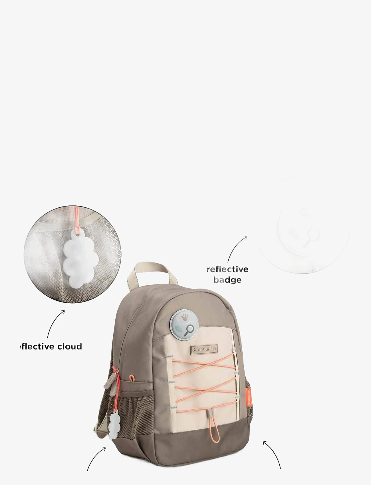 Done by Deer - Junior backpack Tiny trails Sand 13 L - rygsække - sand - 4