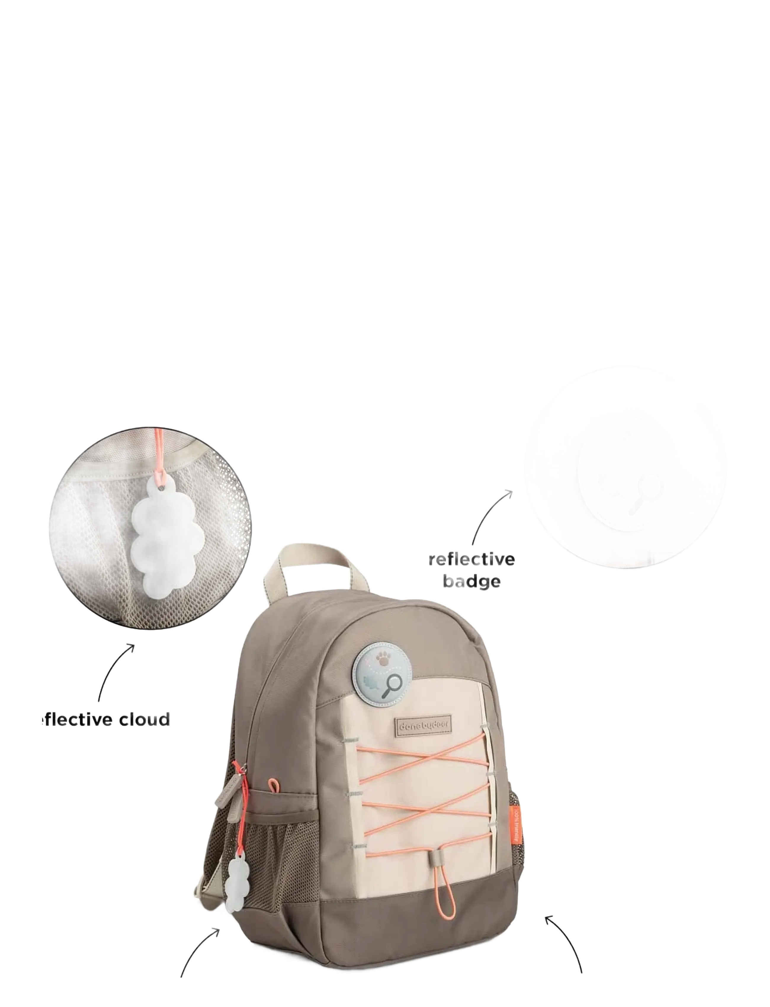 Done by Deer - Junior backpack Tiny trails Sand 13 L - backpacks - sand - 4