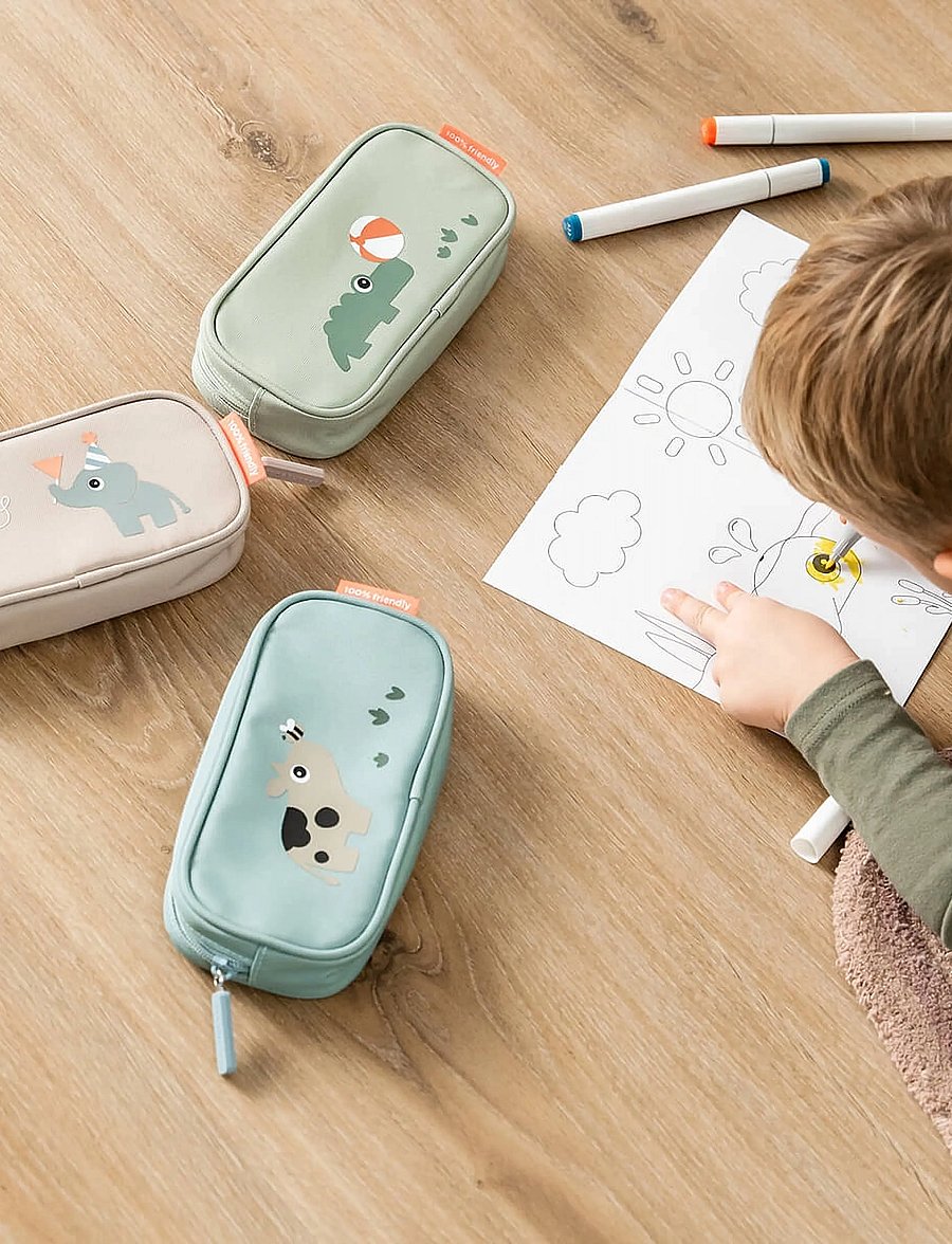 Done by Deer - Pencil case Celebration Sand - federmäppchen - sand - 4