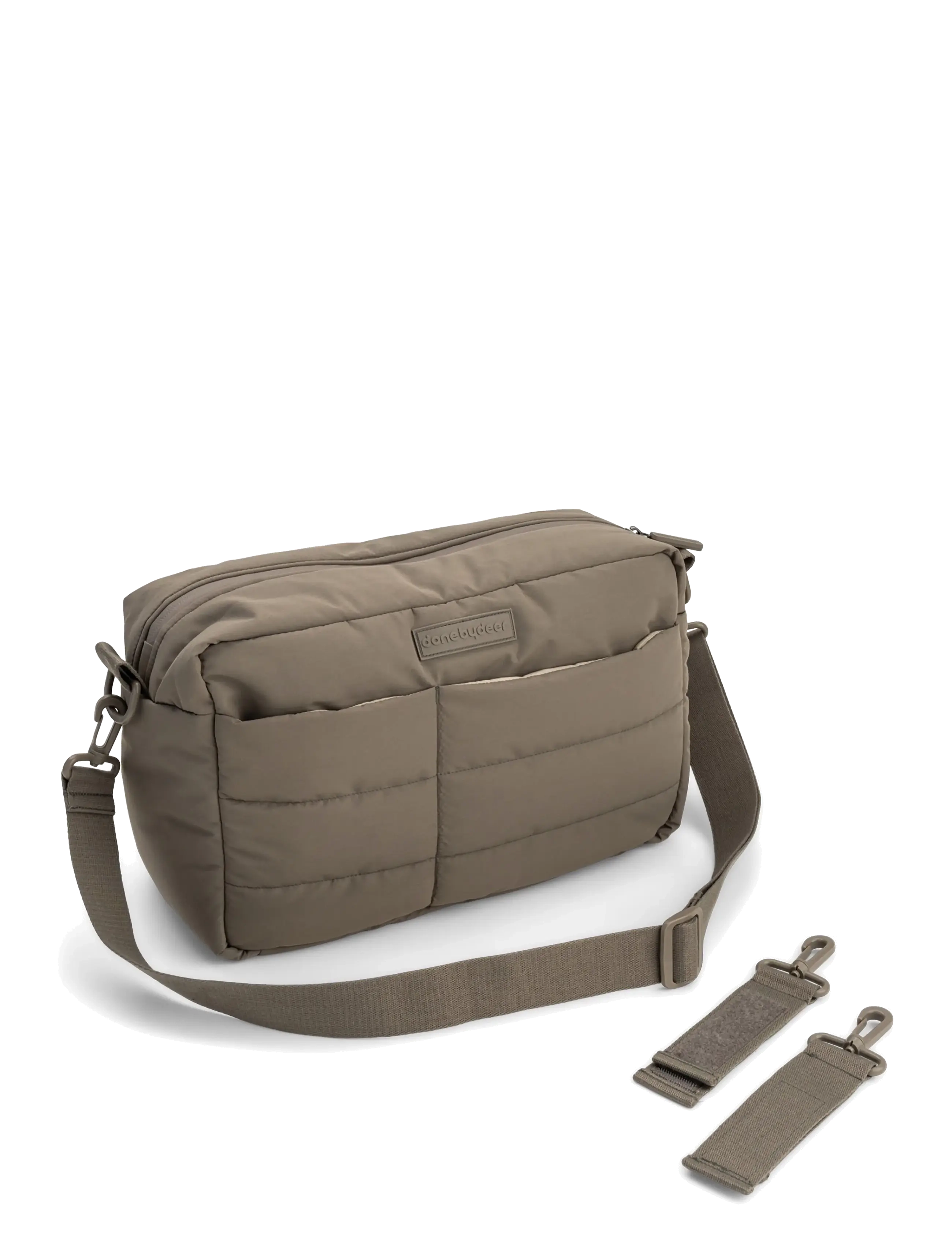 Done by Deer - Quilted stroller bag Taupe - taupe - 3