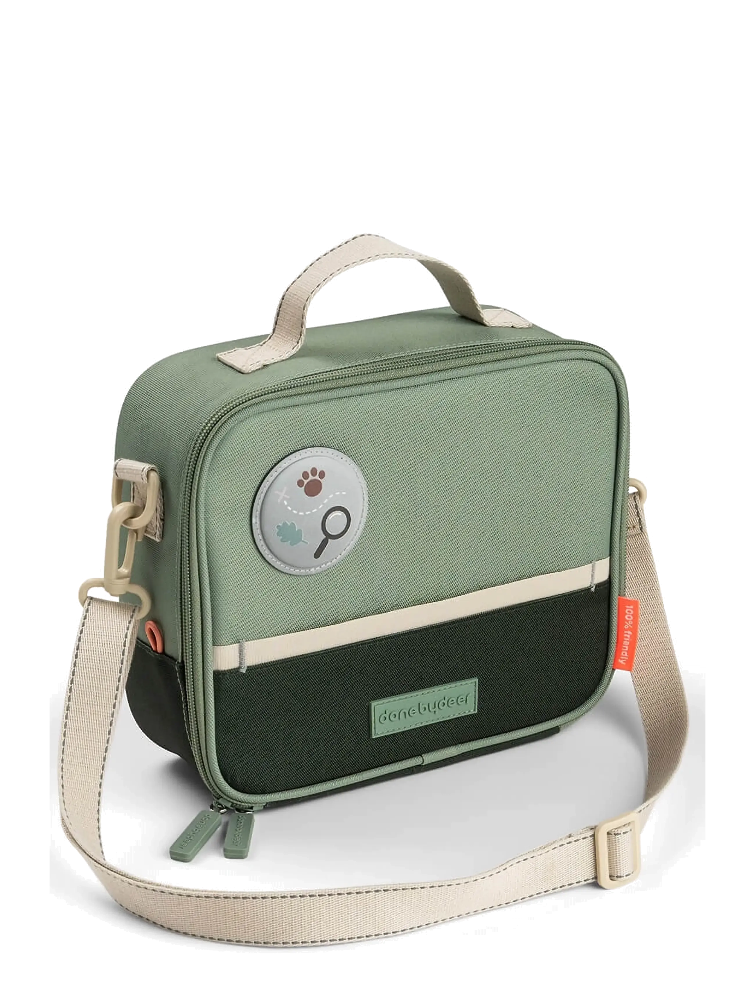 Done by Deer Insulated lunch bag Tiny trails Green 4 L - Visa allt - GREEN / green