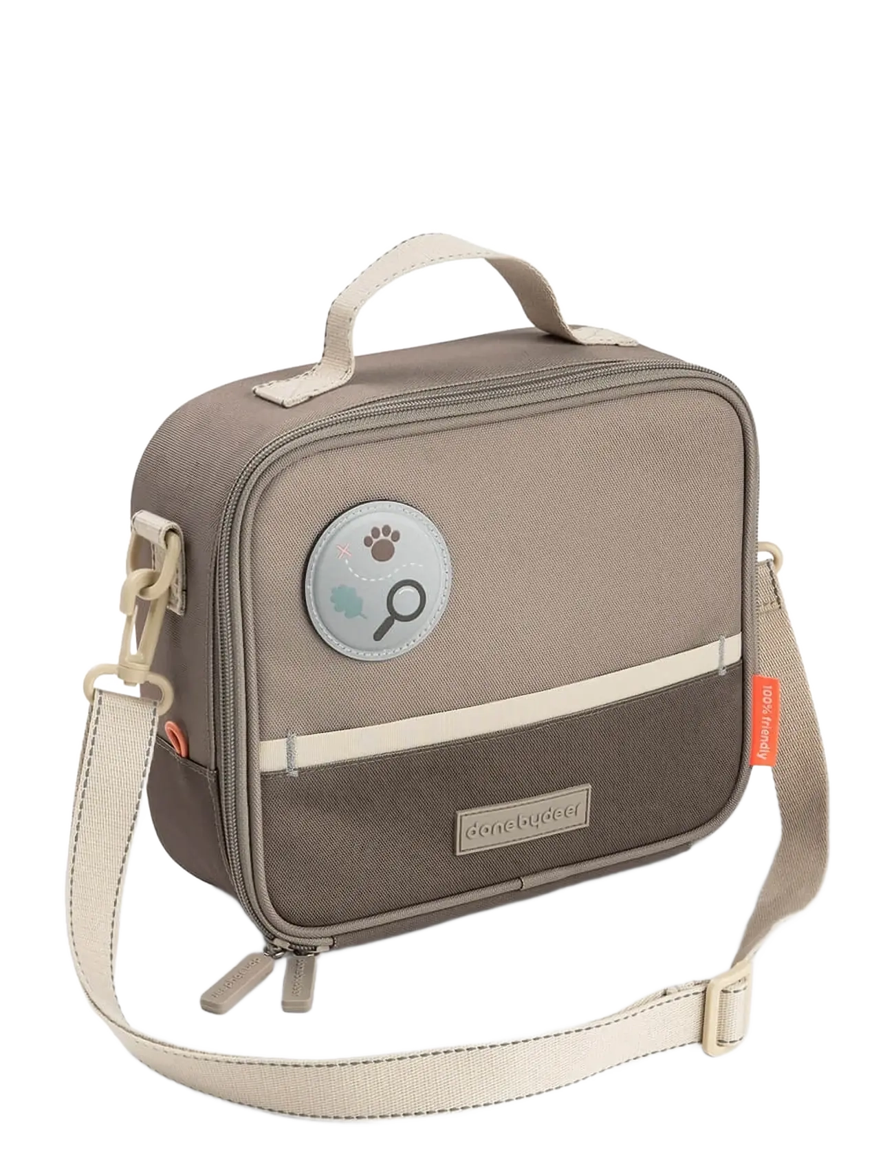 Done by Deer Insulated lunch bag Tiny trails Sand 4 L - New Arrivals - SAND / grey
