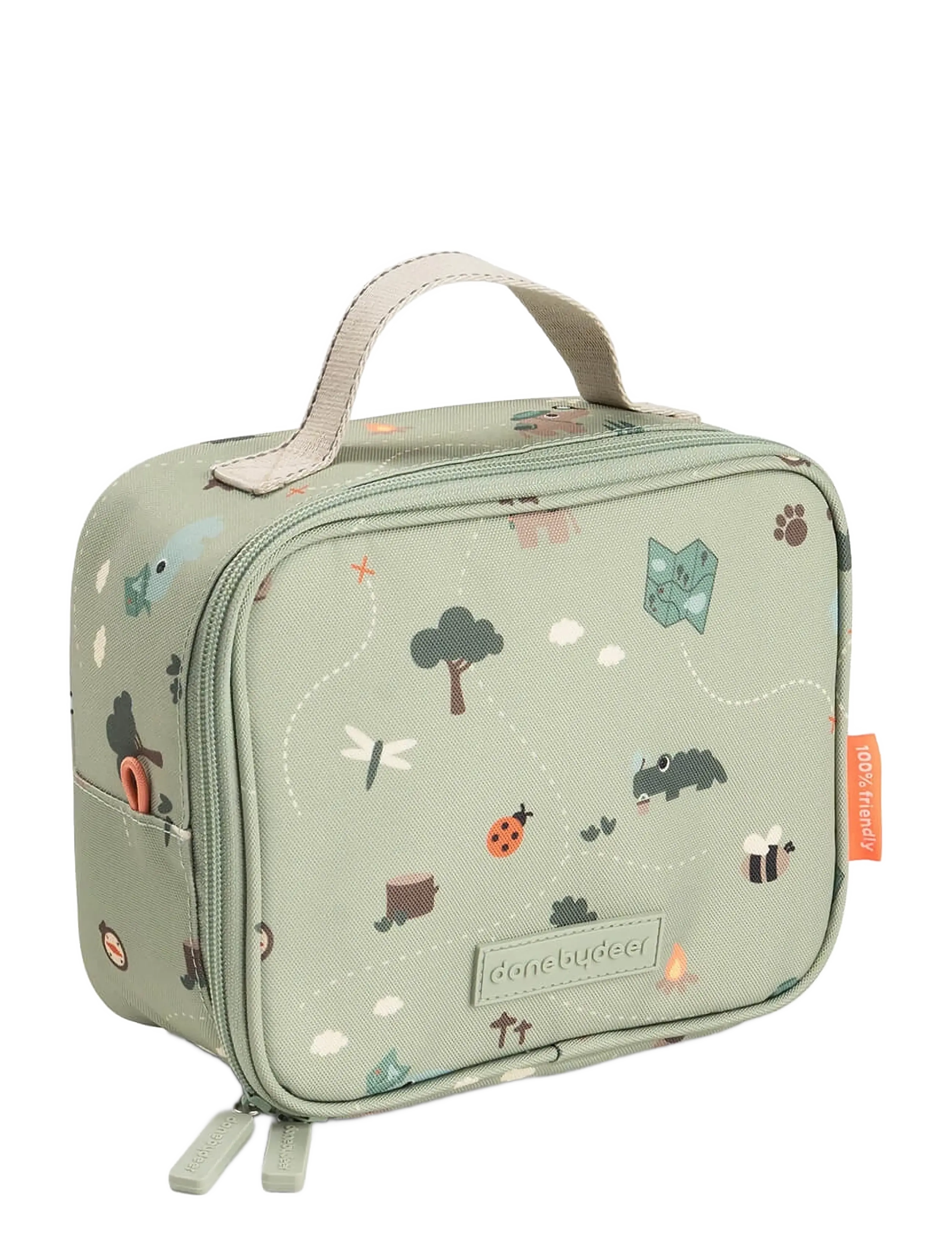 Done by Deer Tiny insulated lunch bag Tiny trails Green 2,8 L - New Arrivals - GREEN / green