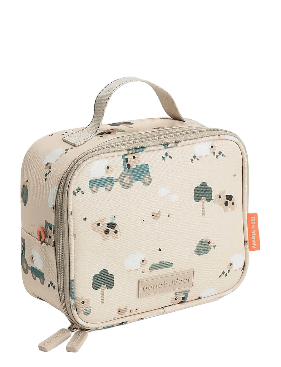 Done by Deer - Tiny insulated lunch bag Tiny farm Sand 2,8 L - lunchlådor - sand - 1
