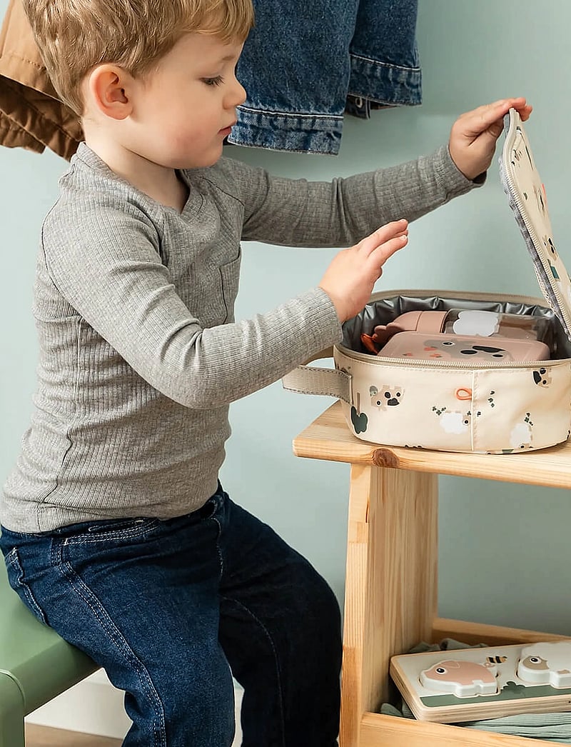 Done by Deer - Tiny insulated lunch bag Tiny farm Sand 2,8 L - brotdosen - sand - 0