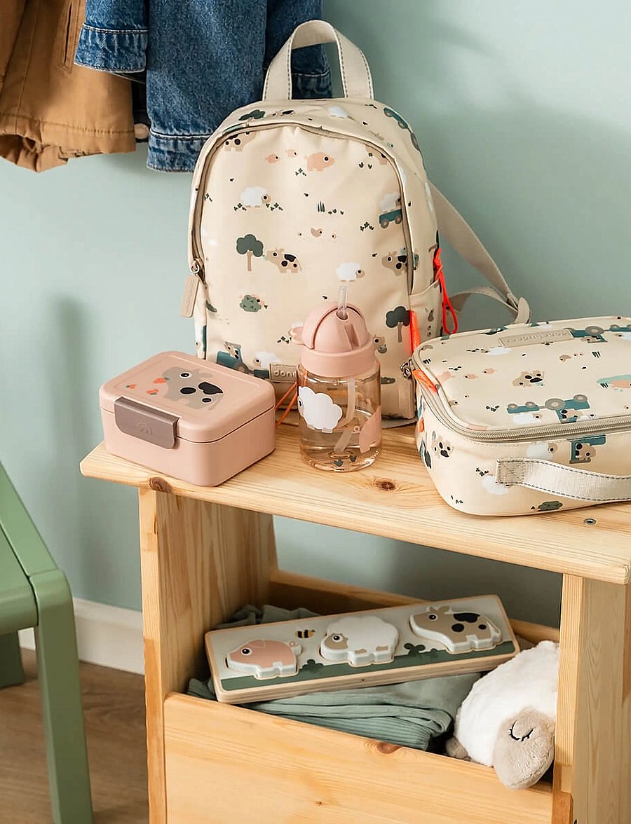 Done by Deer - Tiny insulated lunch bag Tiny farm Sand 2,8 L - lunchlådor - sand - 5