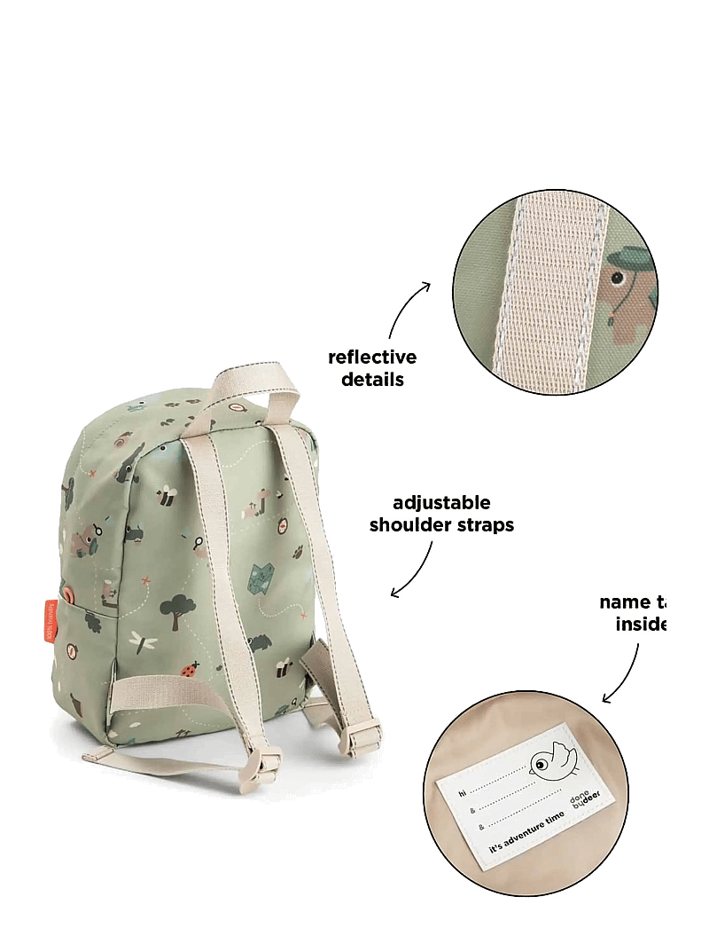Done by Deer - Tiny backpack Tiny trails Green 4 L - rucksäcke - green - 3