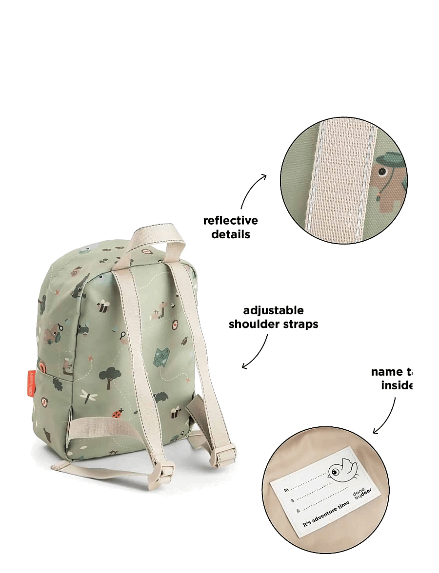 Done by Deer - Tiny backpack Tiny trails Green 4 L - plecaki - green - 3