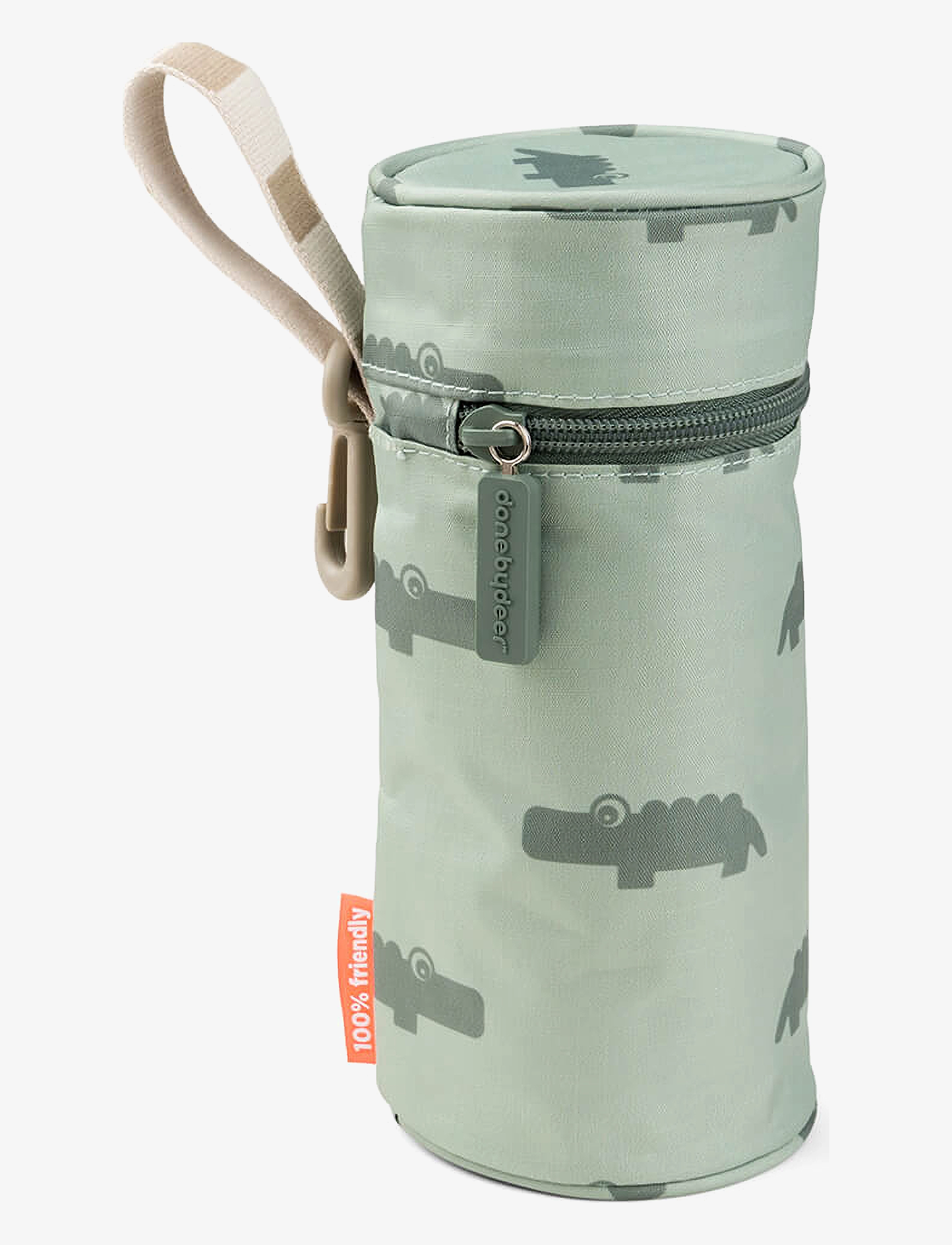 Done by Deer Kids Insulated Bottle Holder Croco Green, One Size, Meal Time, Grün - Water Accessories, Kinder