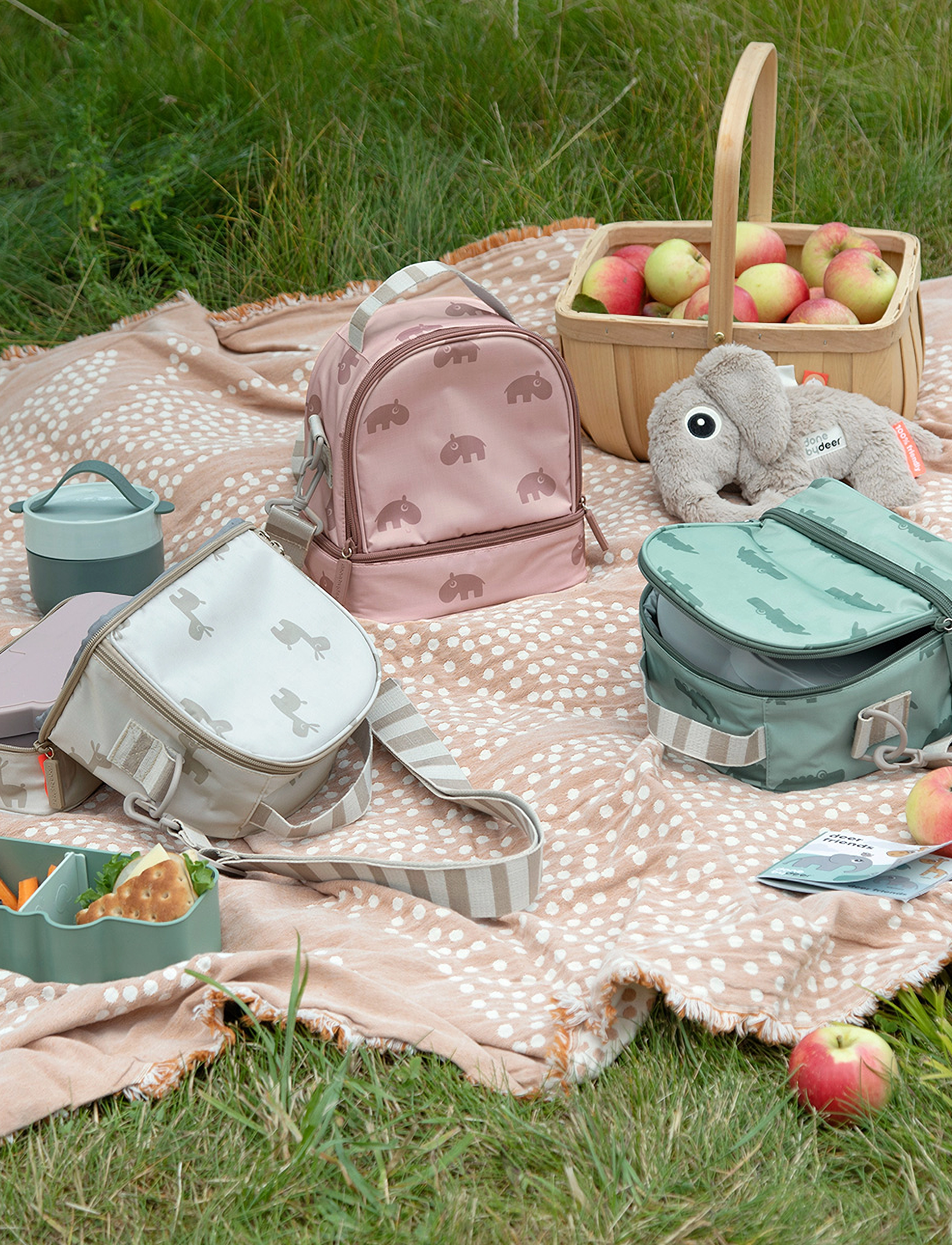 Done by Deer Kids Insulated Lunch Bag Ozzo Powder, One Size, Pink, Tasker > Totes & Small Bags, Børn