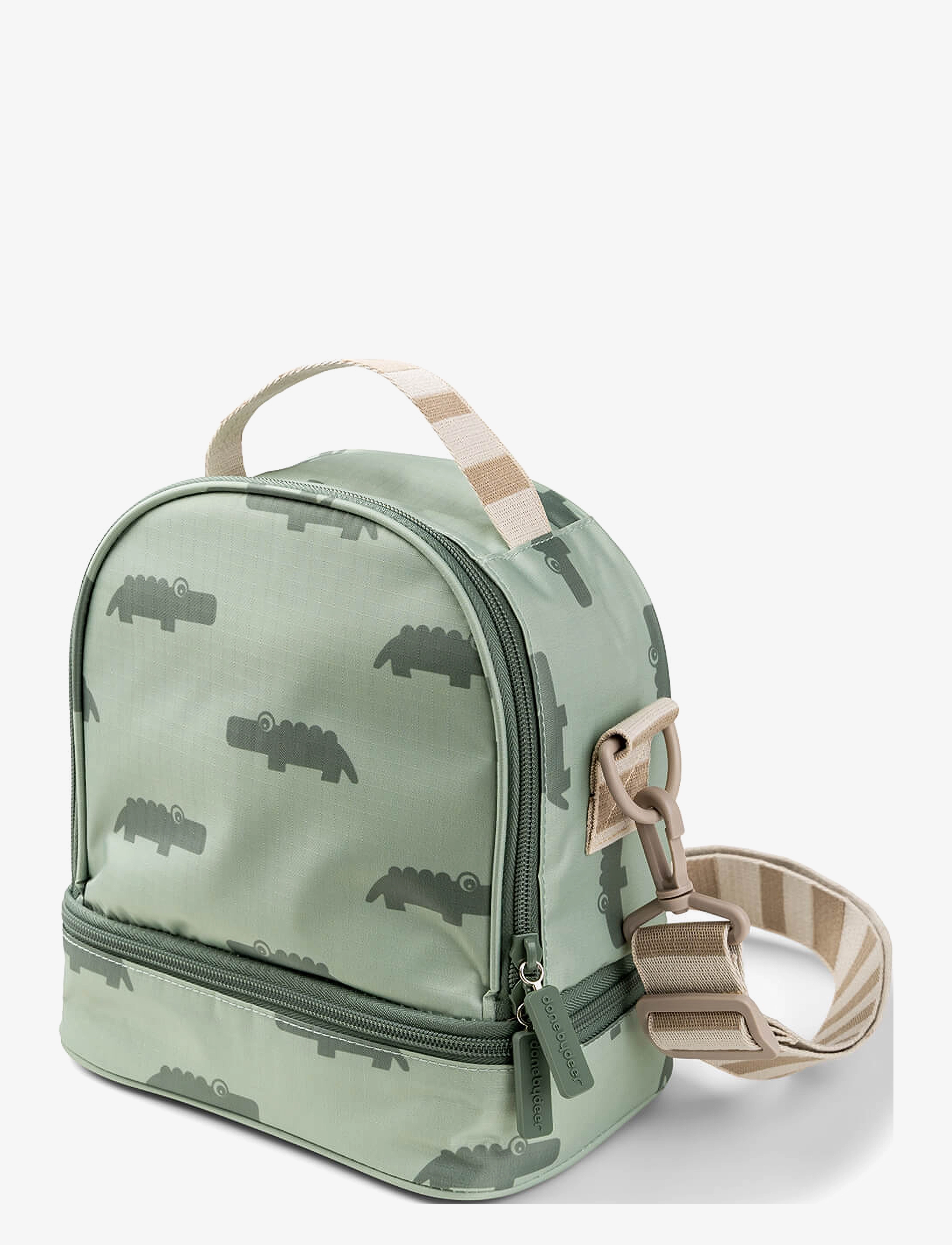 Done by Deer Kids Insulated Lunch Bag Croco Green, Børne Termo Madpakketaske, Grøn, Str: 3 L