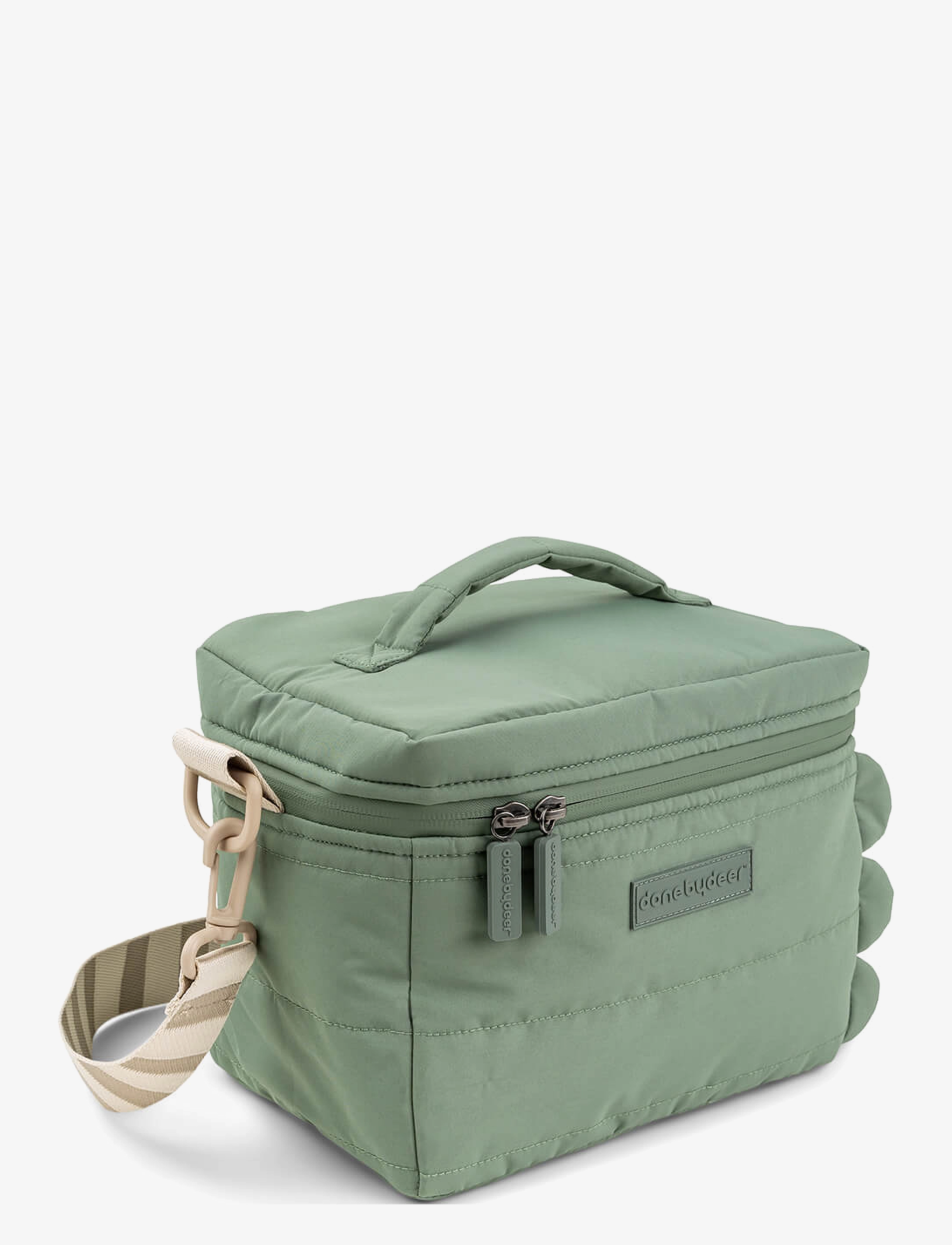 Done by Deer Quilted Insulated Bag Croco Green, Dinosaur Køletaske, Grøn, Str: ONE SIZE