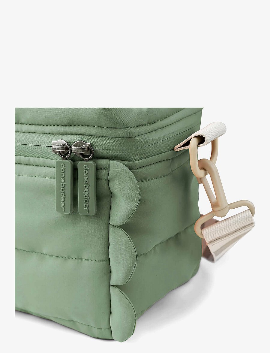 Done by Deer - Quilted insulated bag Croco Green - matlådor - green - 2