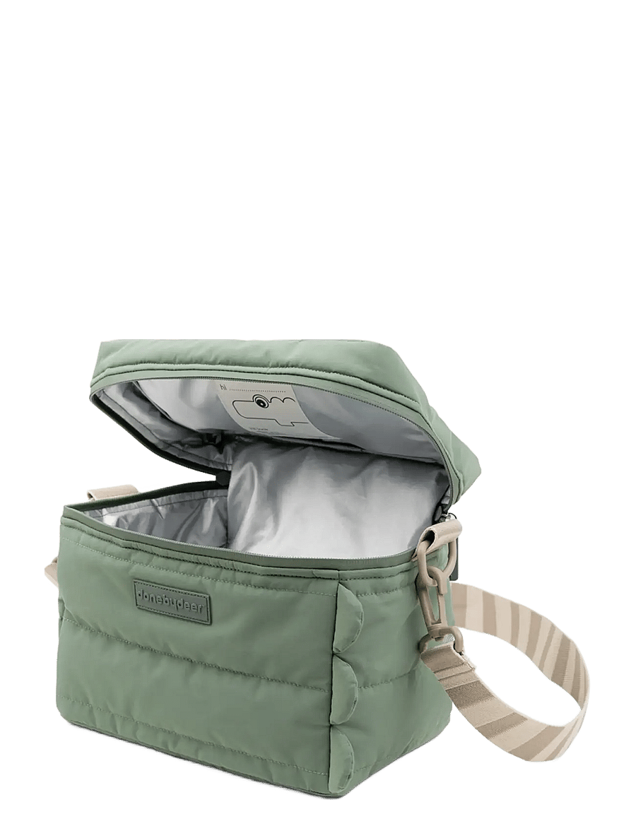 Done by Deer - Quilted insulated bag Croco Green - matlådor - green - 3