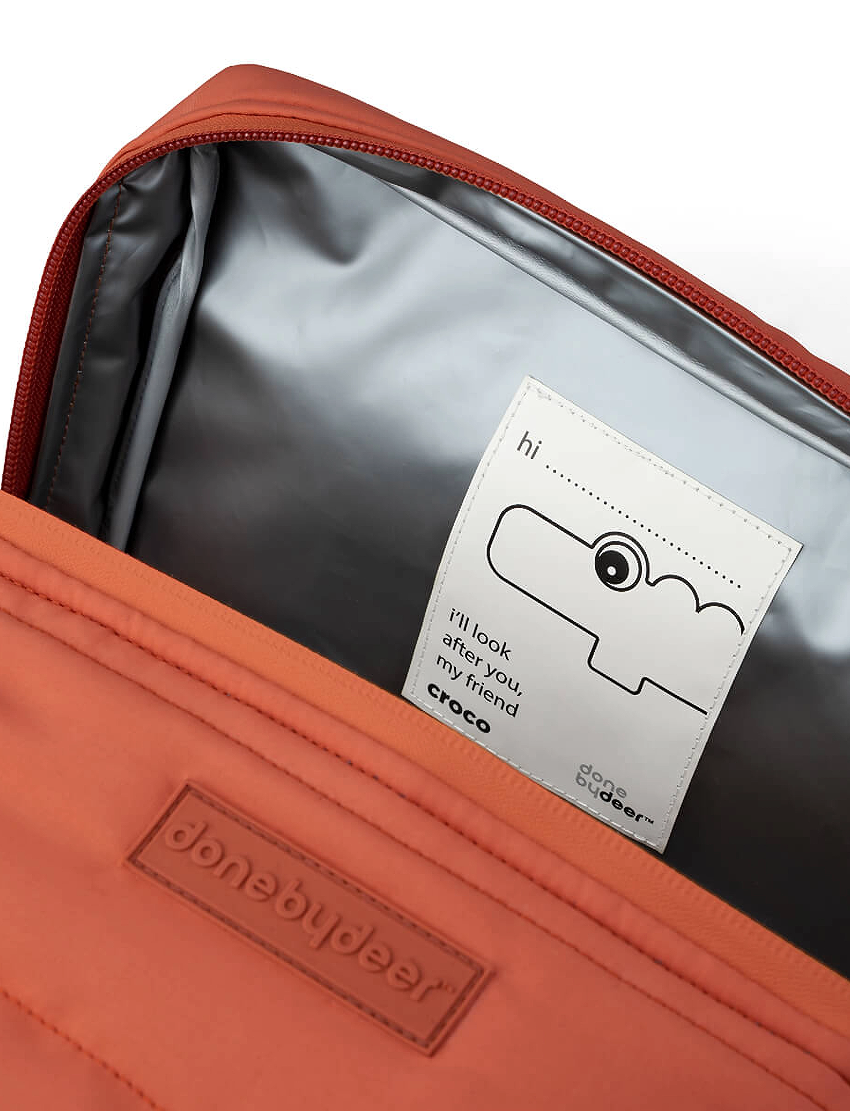 Done by Deer - Quilted insulated bag Croco Papaya - papaya - 5