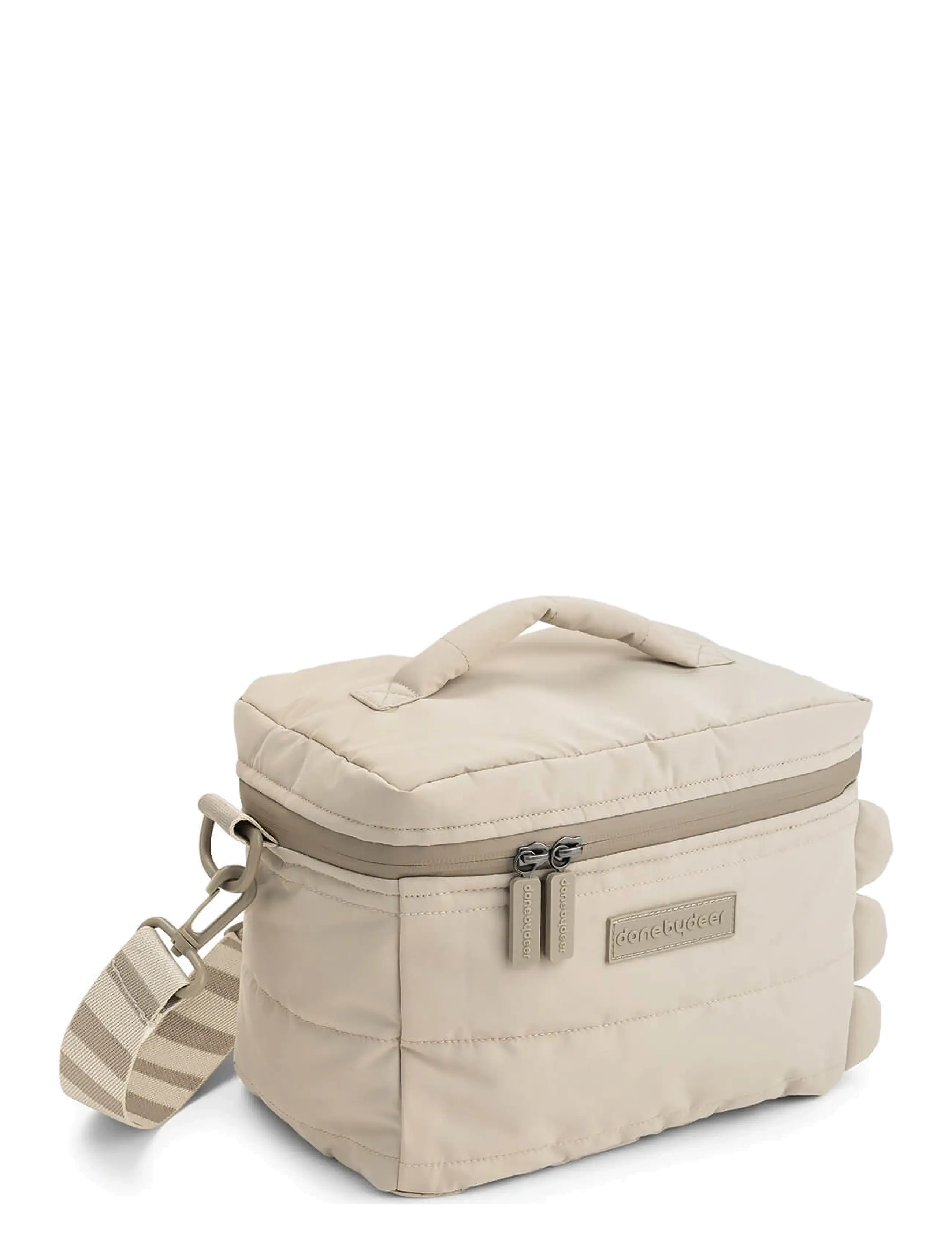 Done by Deer Quilted Insulated Bag Croco Sand, Madkasse, Beige, Str: 23X 15X H 18CM