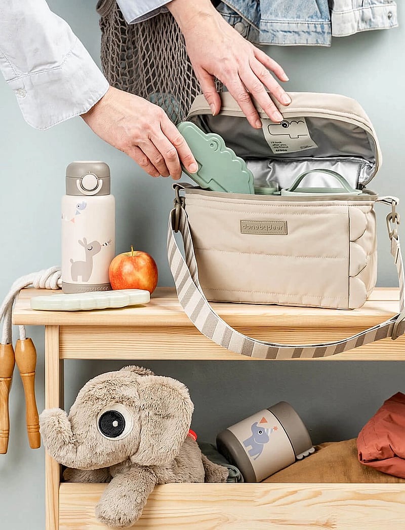 Done by Deer - Quilted insulated bag Croco Sand - lõunasöögikarbid - sand - 0