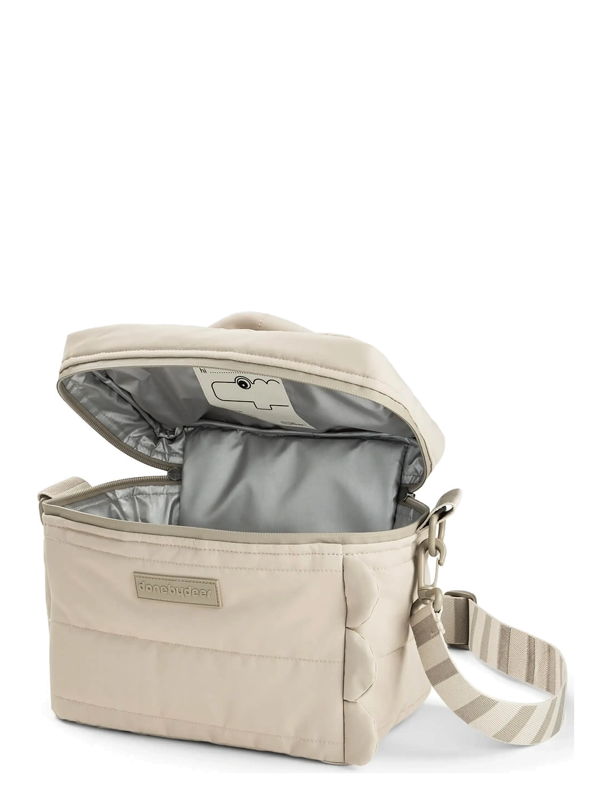 Done by Deer - Quilted insulated bag Croco Sand - boîtes à lunch - sand - 2
