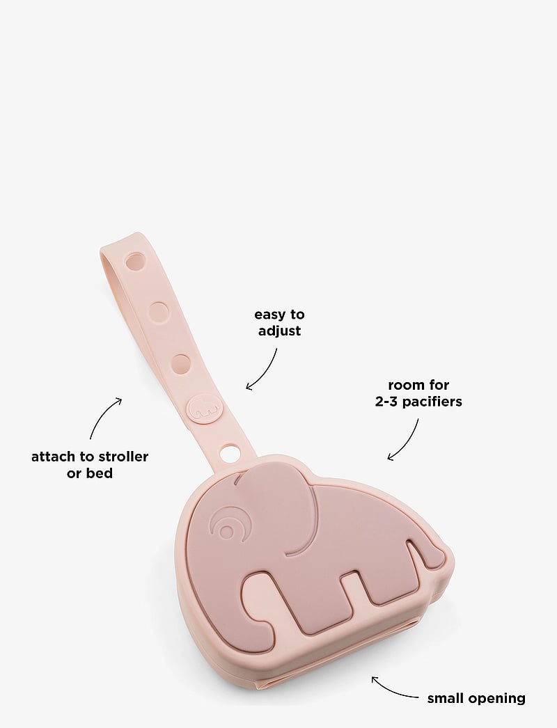 Done by Deer - Silicone pacifier pouch Elphee Powder - schnullerband - powder - 3
