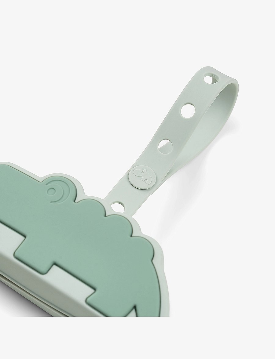 Done by Deer - Silicone pacifier pouch Croco Green - schnullerband - green - 2