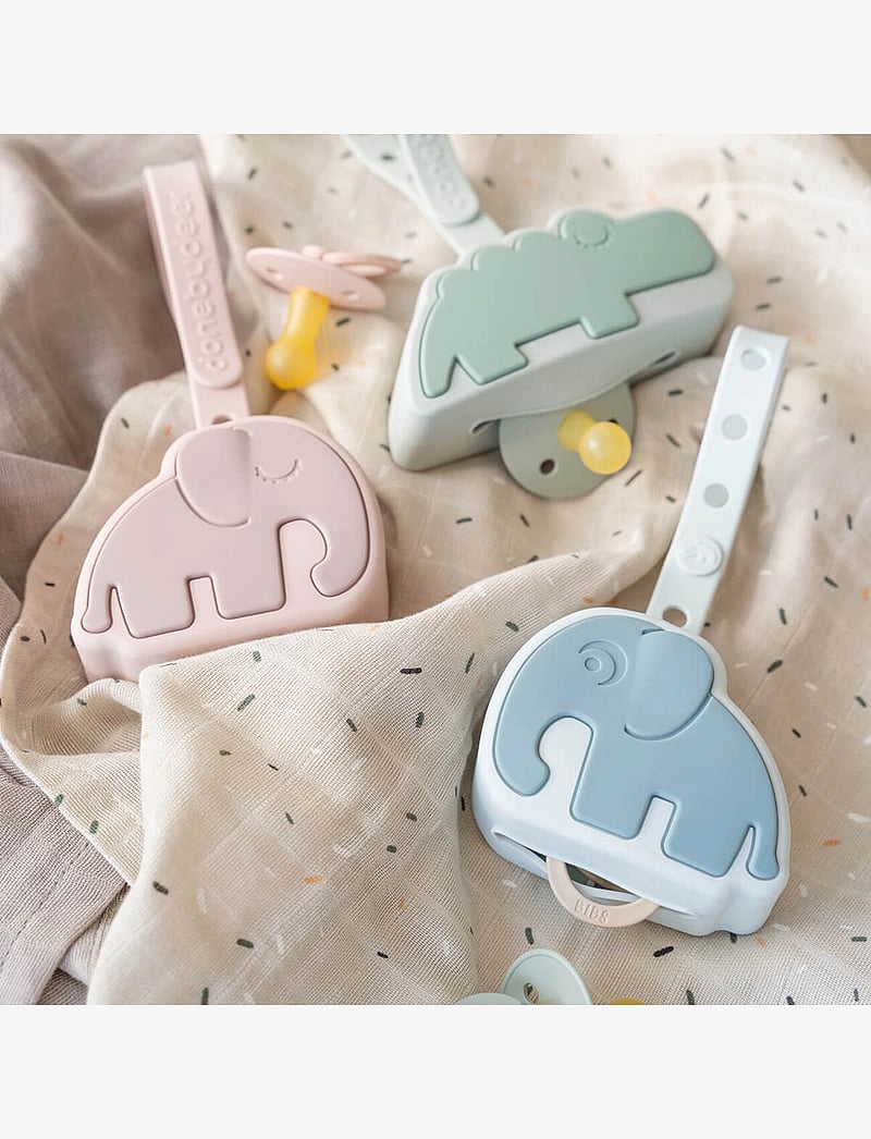 Done by Deer - Silicone pacifier pouch Croco Green - schnullerband - green - 4