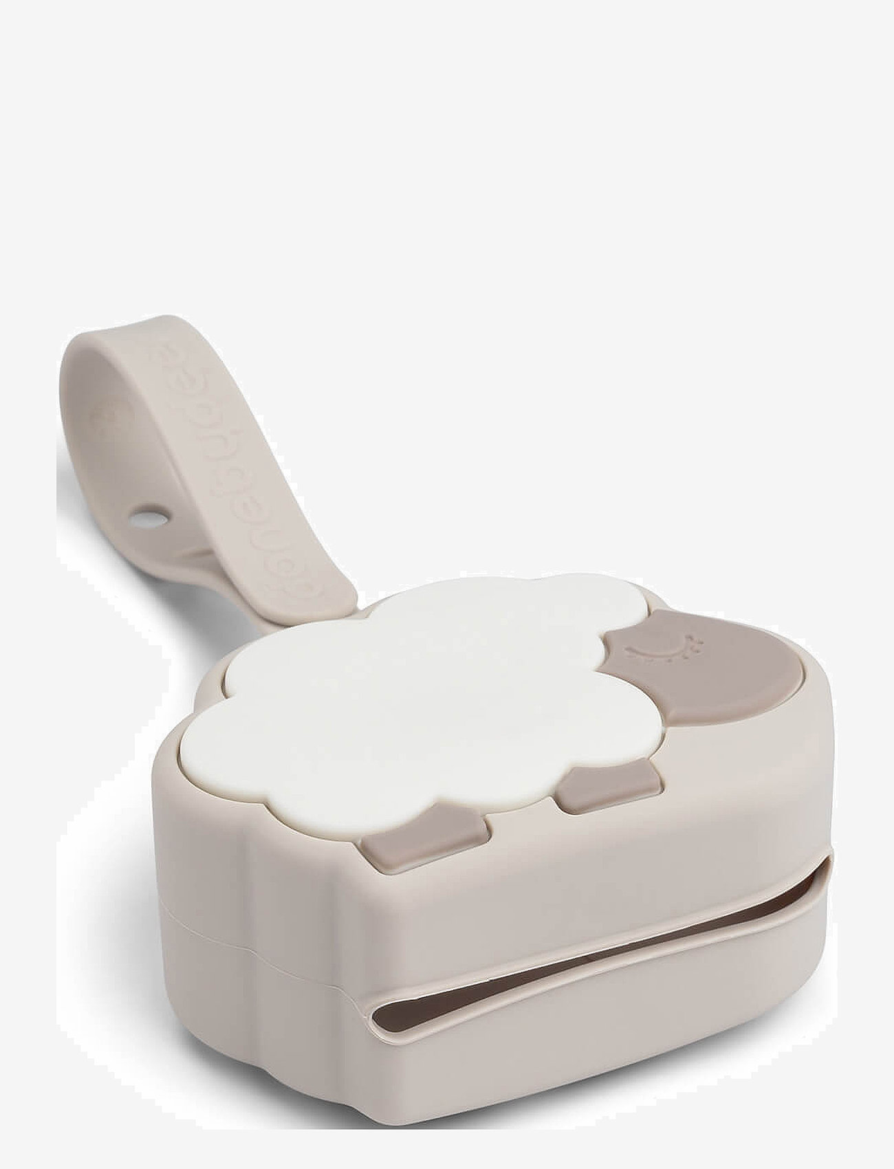 Done by Deer - Silicone pacifier pouch Sheepy Sand - pacifiers & accessories - sand - 1