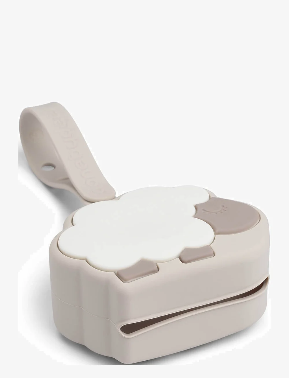 Done by Deer - Silicone pacifier pouch Sheepy Sand - schnuller & zubehör - sand - 1