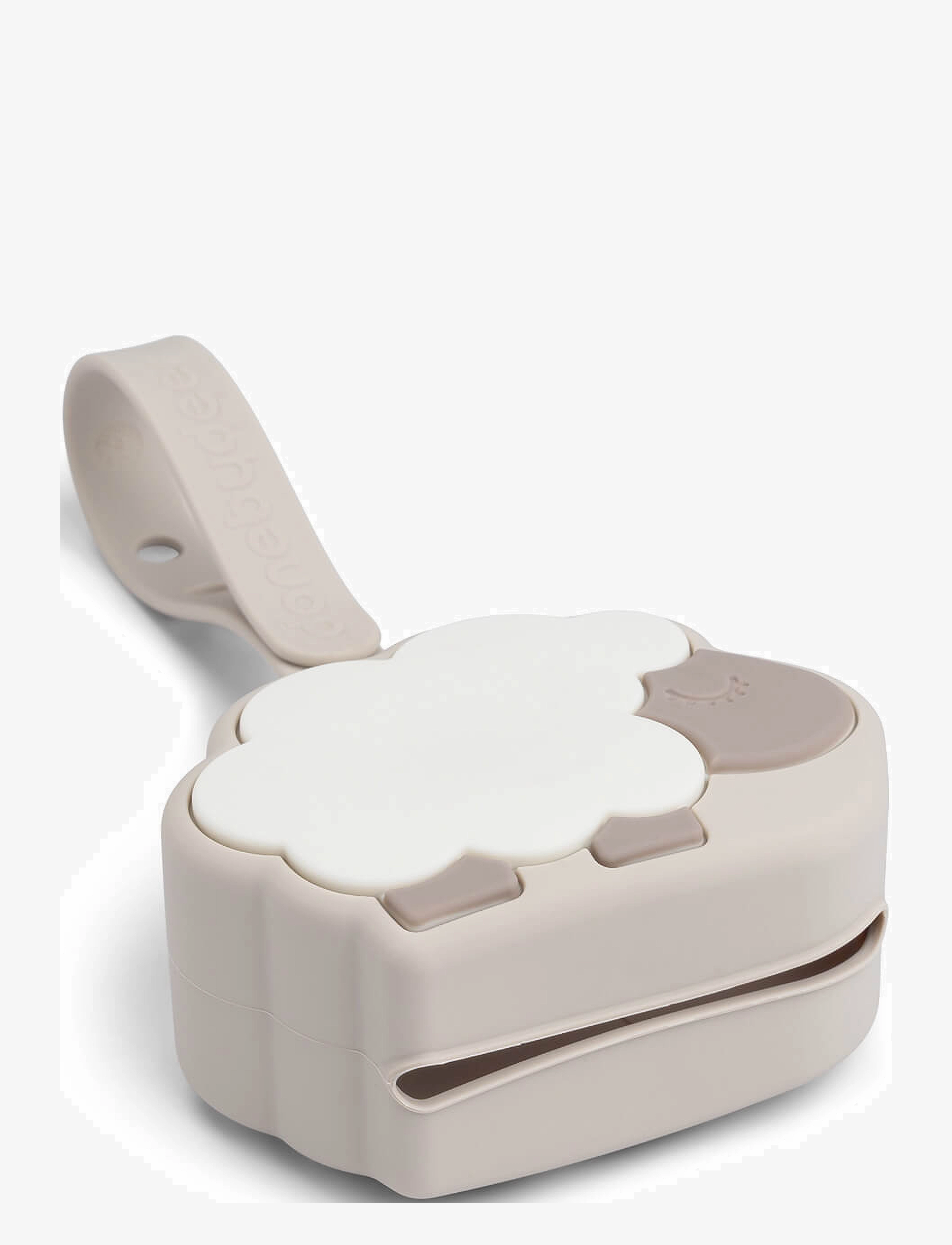 Done by Deer - Silicone pacifier pouch Sheepy Sand - pacifiers & accessories - sand - 1